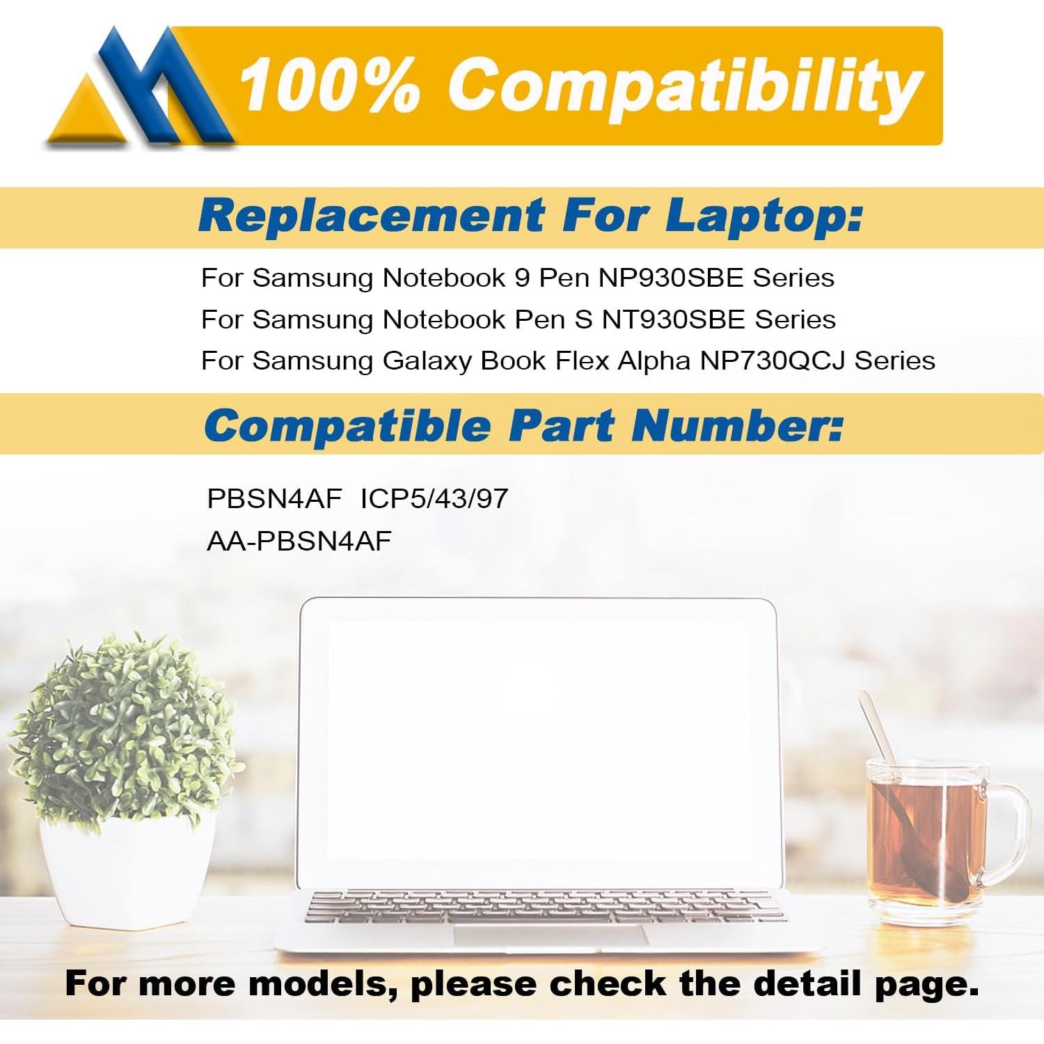 Batería de Reemplazo para Laptop Samsung AA-PBSN4AF 54Wh