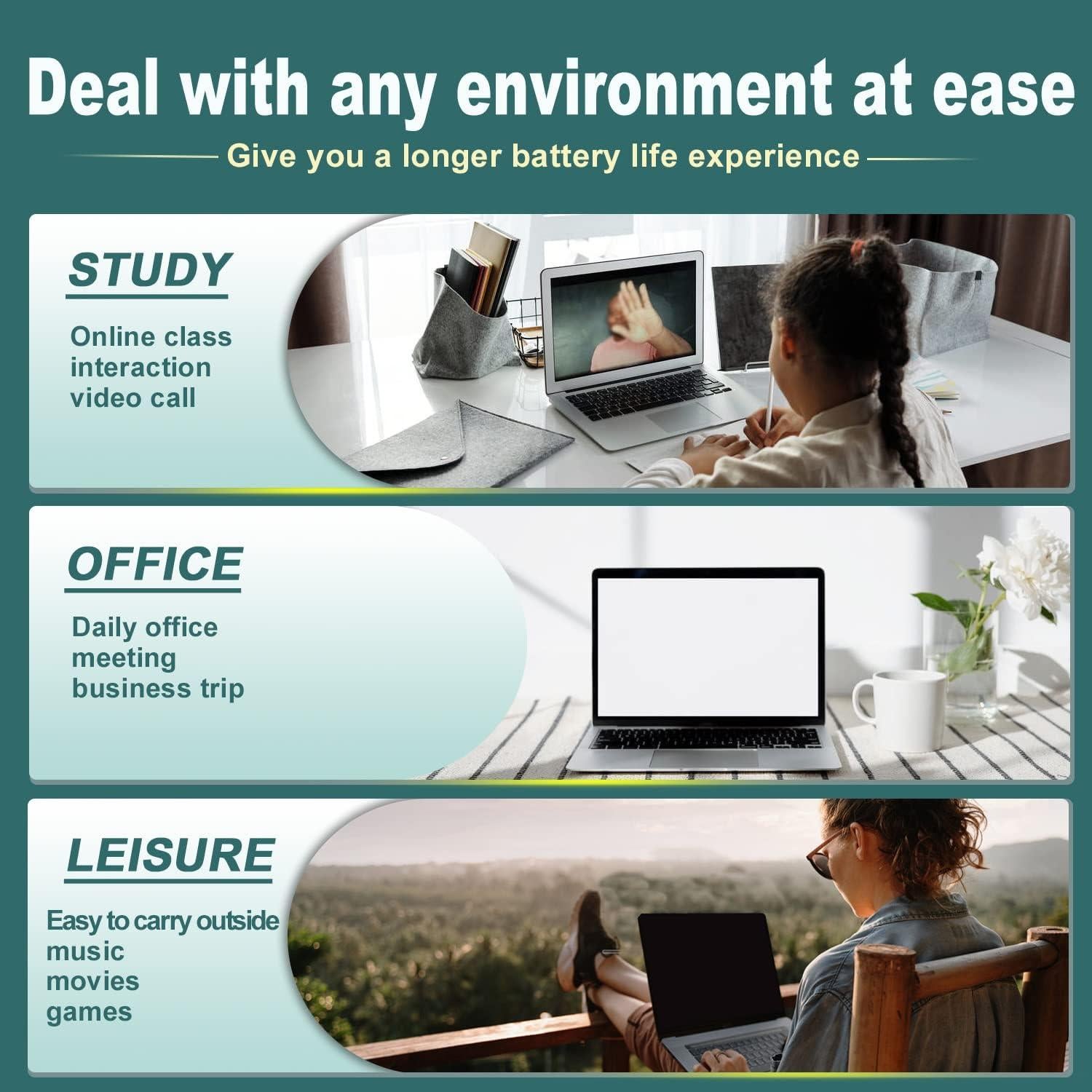 Batería SR03XL 52.5Wh para HP Pavilion Envy x360 15-CX