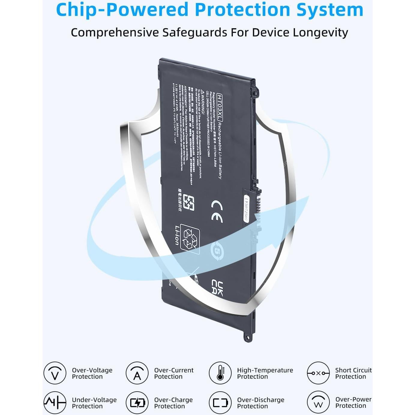 Batería de Laptop JBERY HT03XL para HP Pavilion 15-DB 41Wh