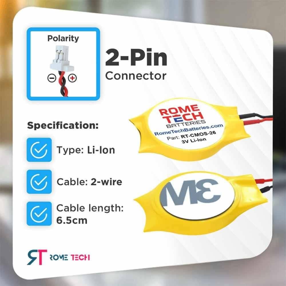Batería CMOS Rome Tech CR2016 3V para Lenovo ThinkPad L13 Yoga