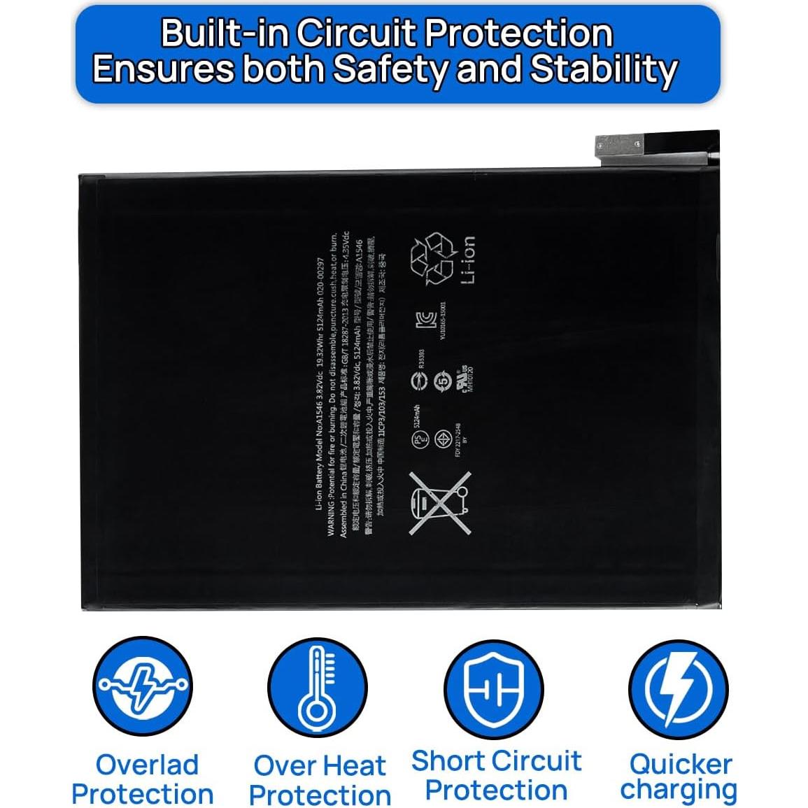 Batería A1546 BORSCELLOR para iPad Mini 4 5124mAh 3.82V