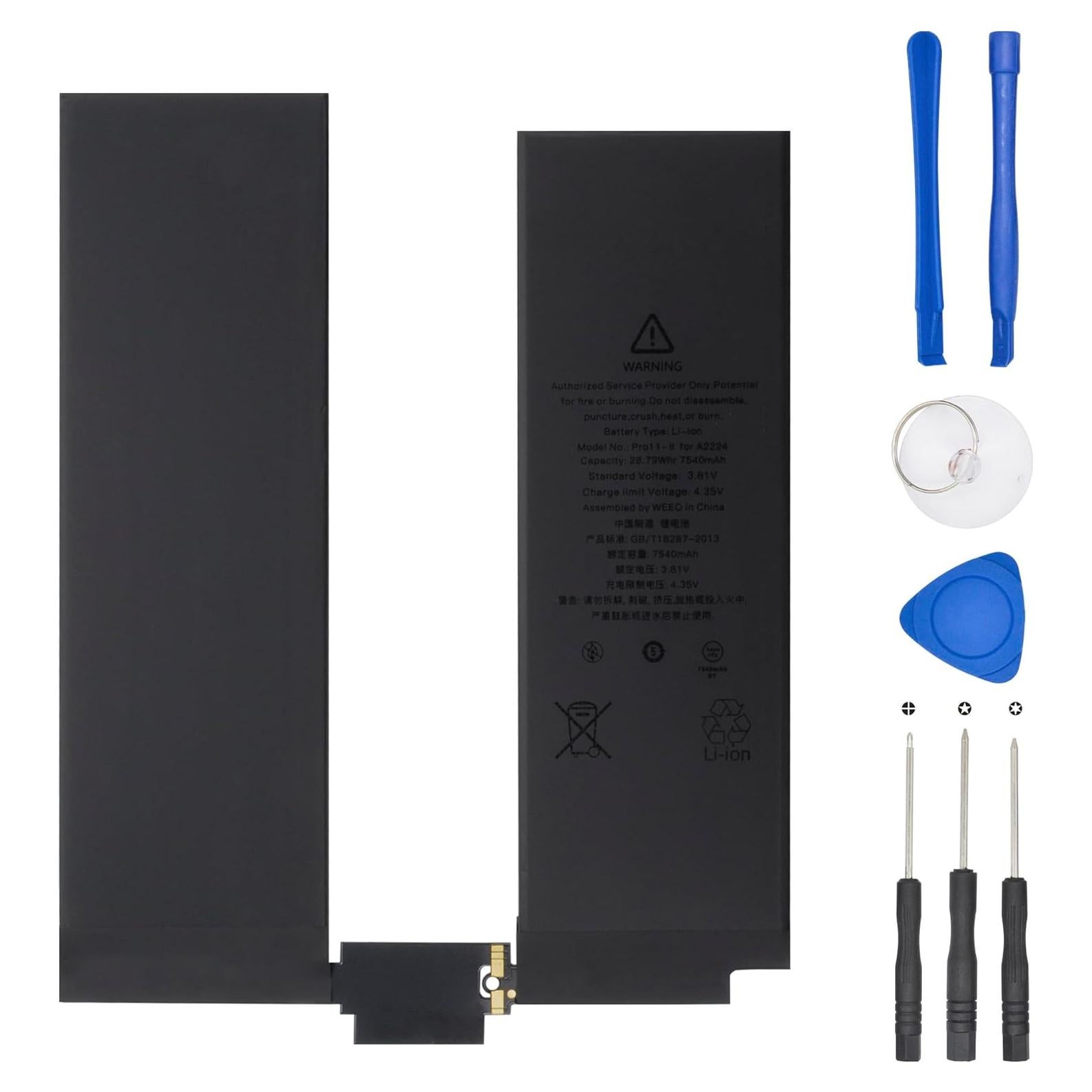 Batería Li-ion A2224 Compatible iPad Pro 11 Gen 2 2020 7540mAh