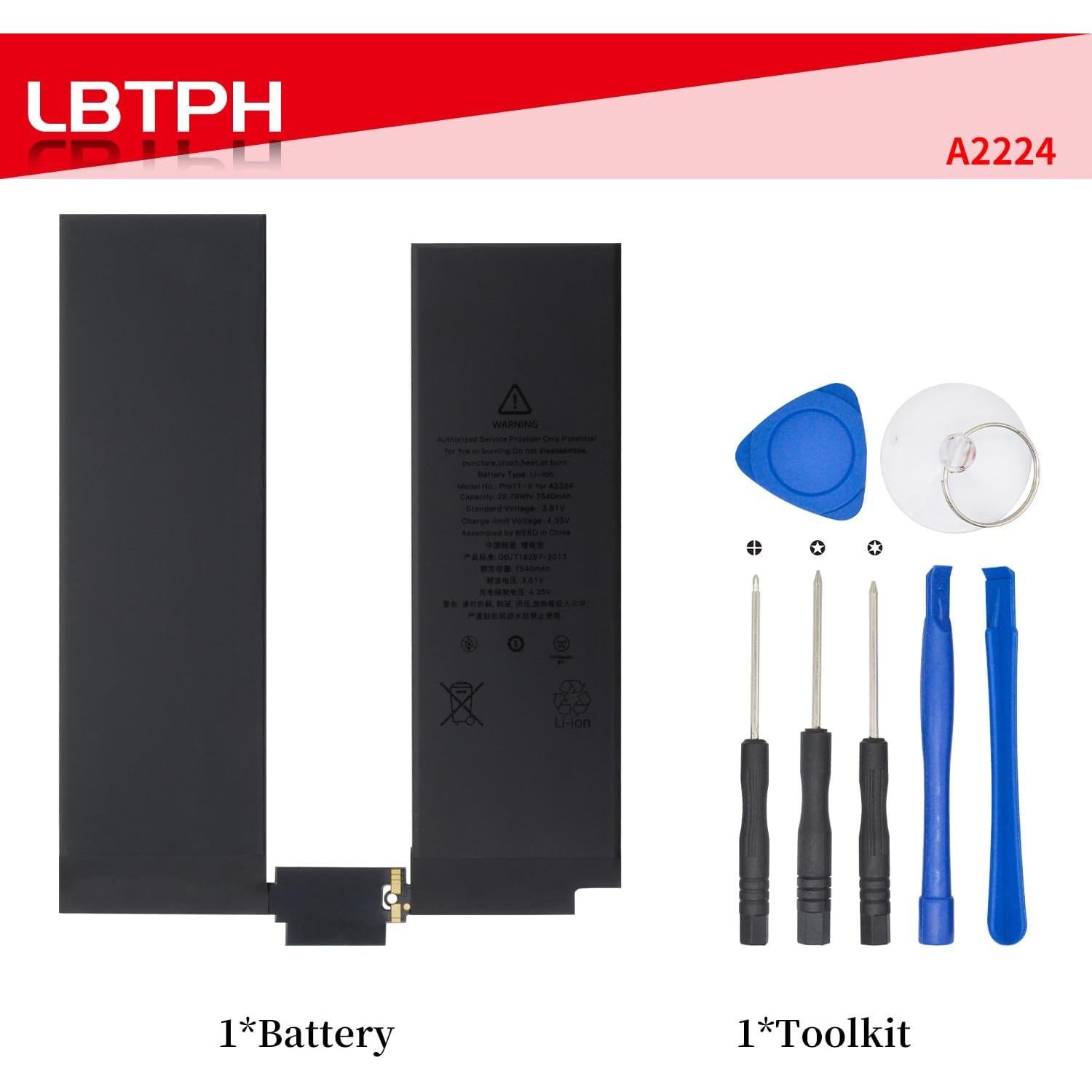 Batería Li-ion A2224 Compatible iPad Pro 11 Gen 2 2020 7540mAh