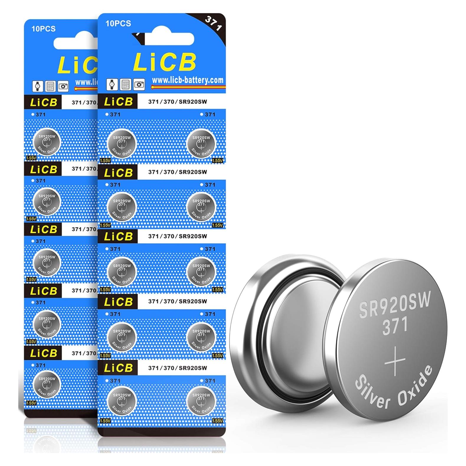 Baterías de botón LiCB 20 Pack SR920SW 1.5V Alta Calidad