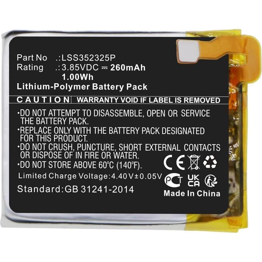 Batería de Reemplazo LSS352325P 260mAh para Fitbit Versa 3