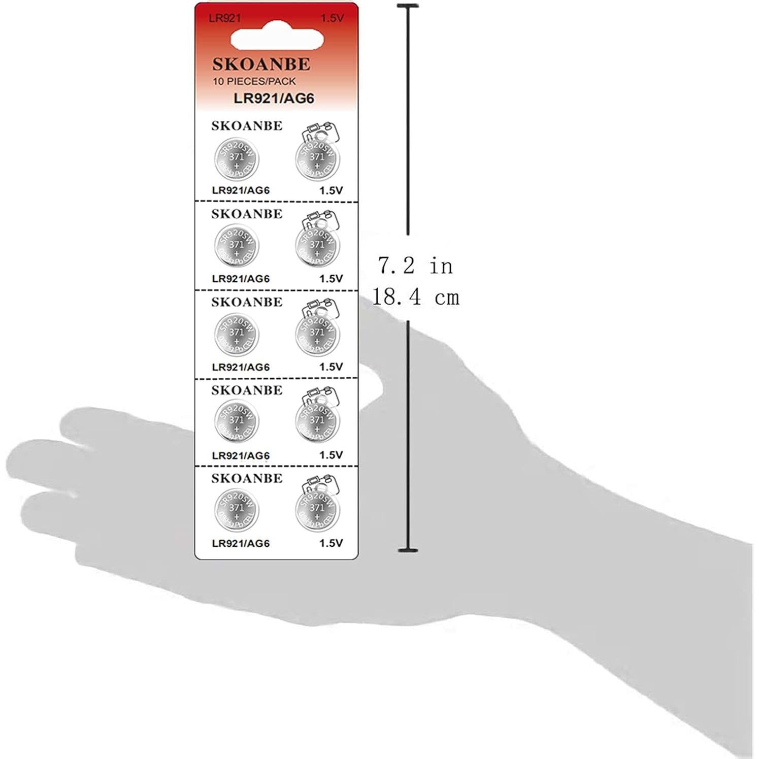 Baterías de Botón SKOANBE 371 370 SR920SW - Paquete de 10