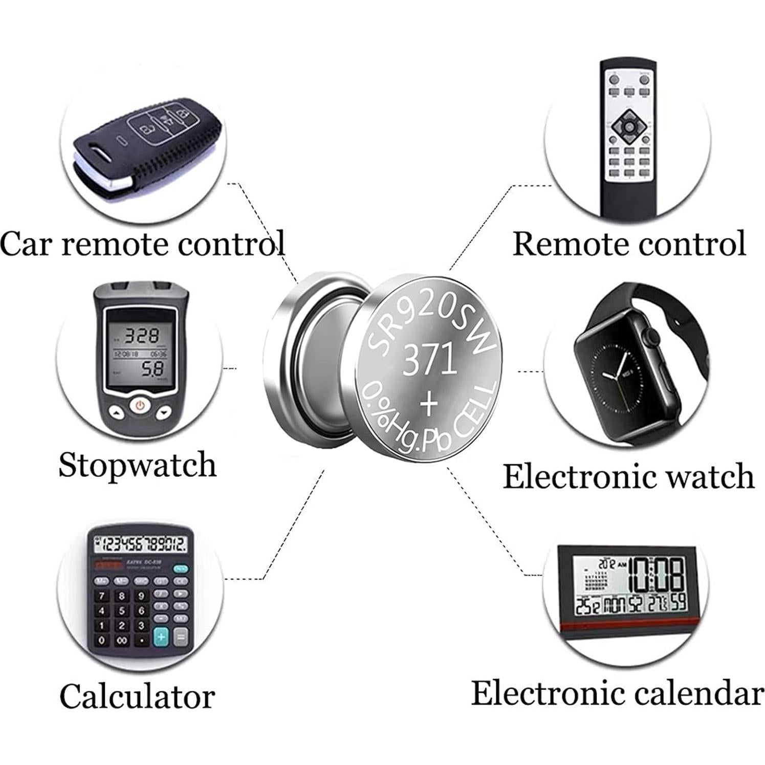 Baterías de Botón SKOANBE 371 370 SR920SW - Paquete de 10