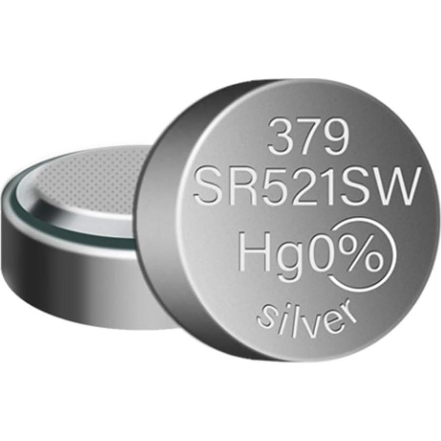 Baterías de Botón SKOANBE SR521SW 10PCS 1.5V Óxido de Plata