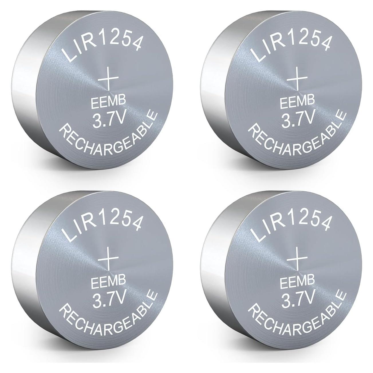 Baterías Recargables EEMB LIR1254 3.7V 65mAh 4 Pack