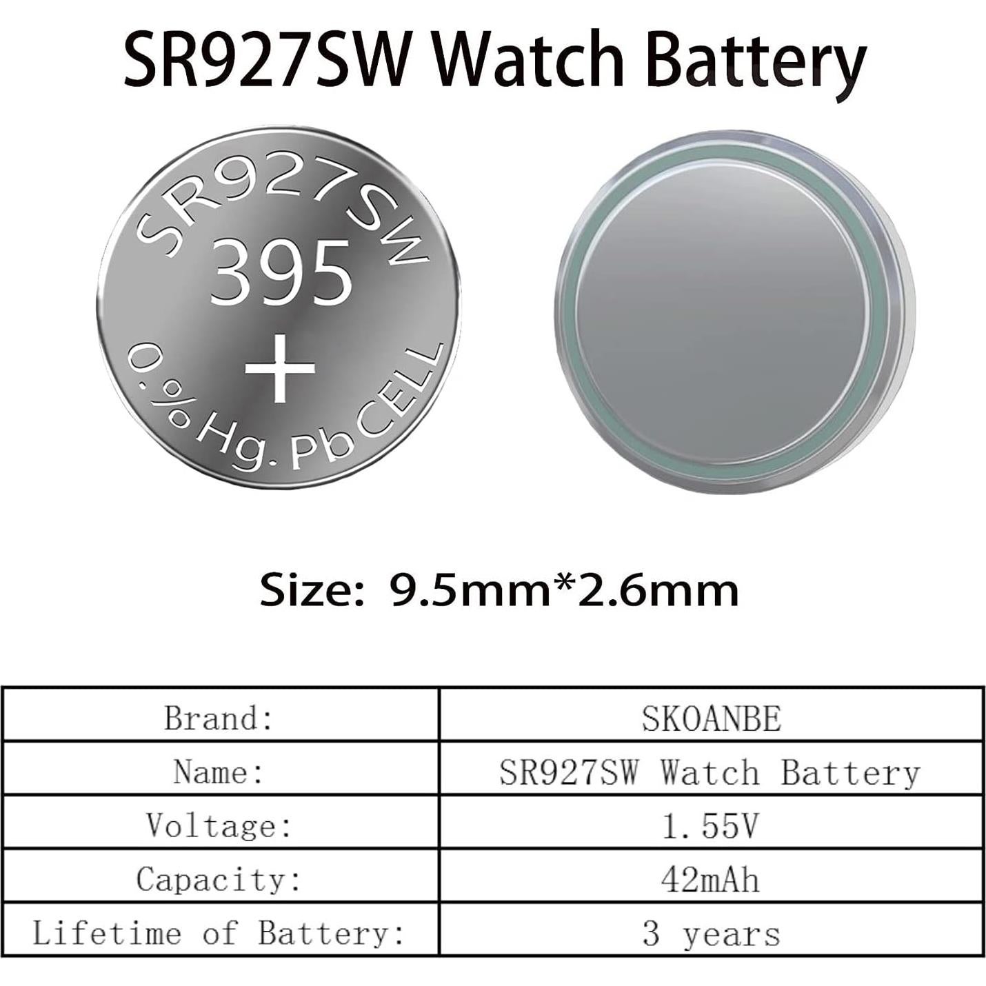 Baterías de Botón SKOANBE 10PCS SR927SW 1.5V Alta Calidad