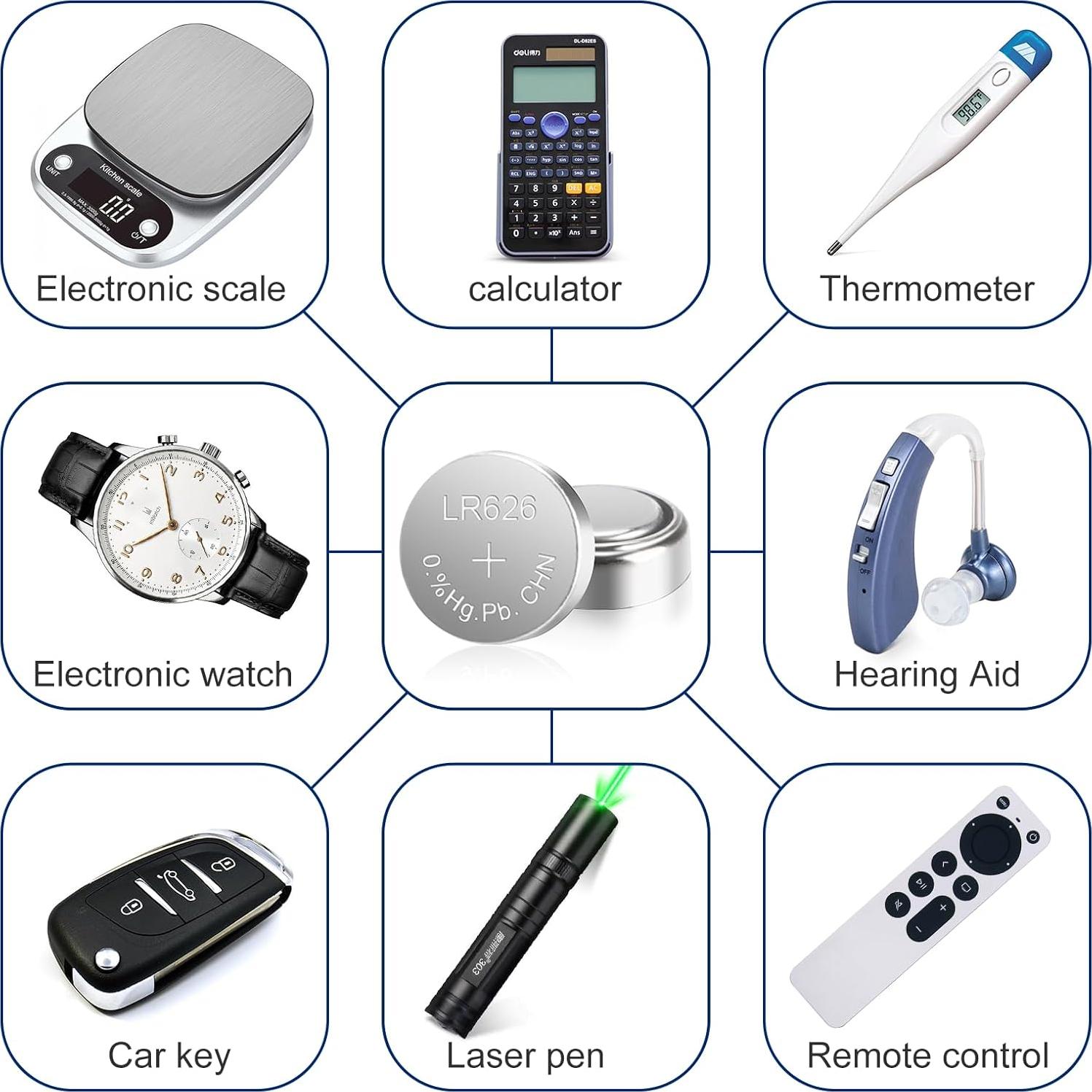 Baterías LR626 Paquete de 10 - Alcalinas 1.5V para Relojes