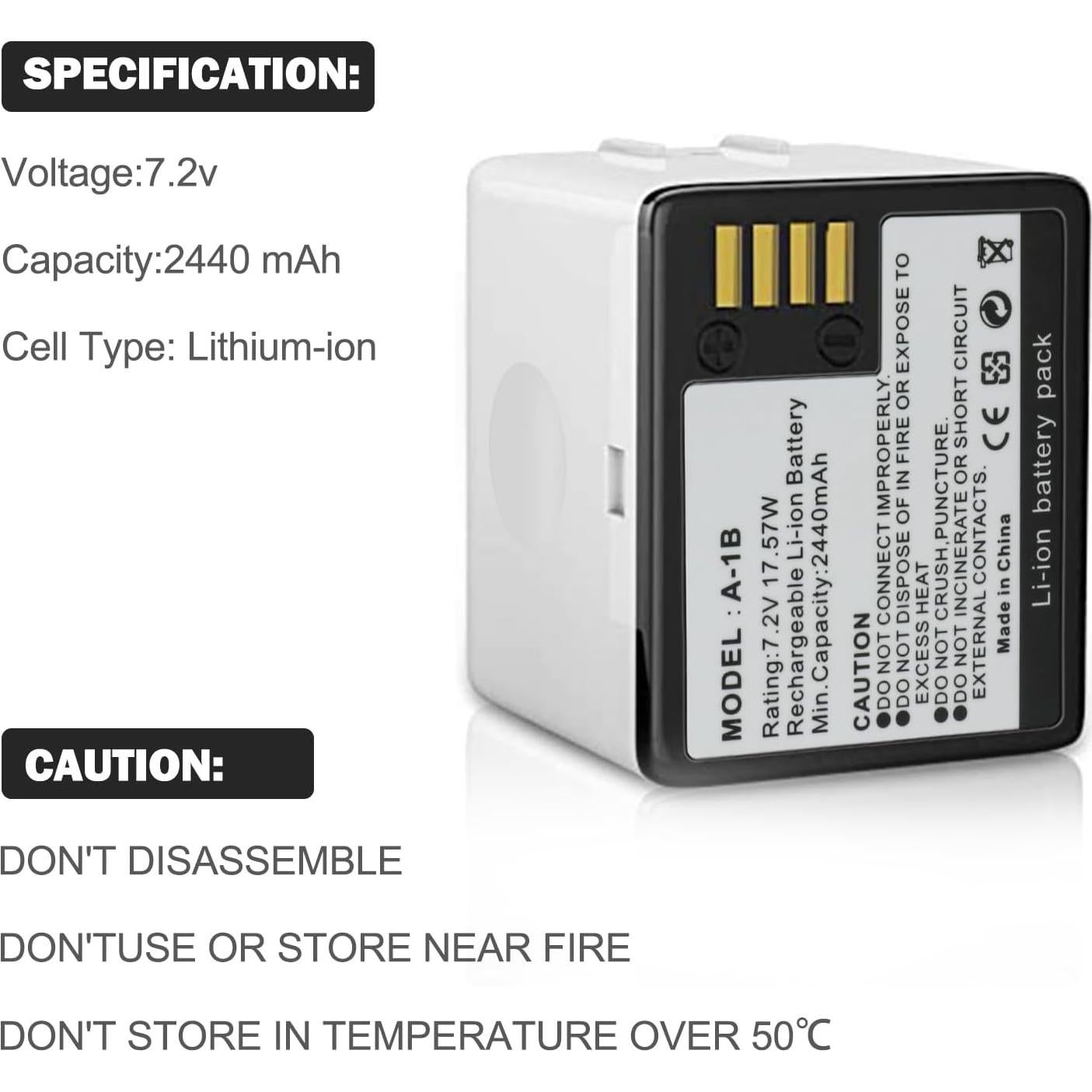 Paquete de 2 Baterías Recargables Li-ion 7.2V 2440mAh Arlo Pro