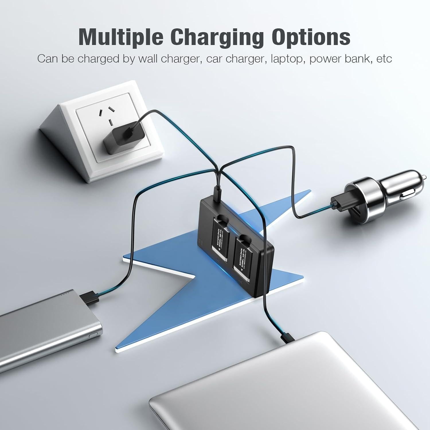 Baterías NB-13L Magolin 1700mAh + Cargador Doble USB