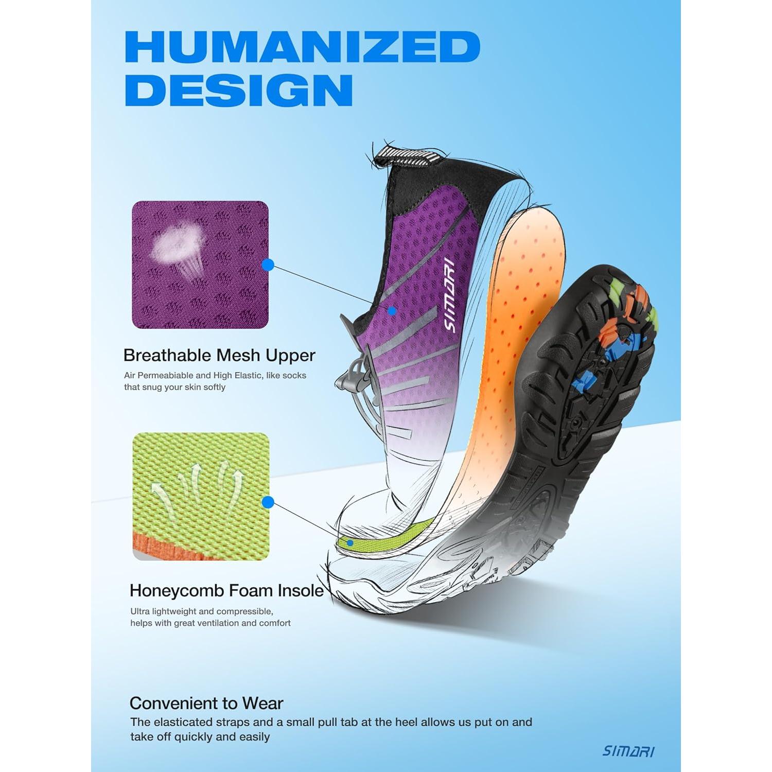 Zapatos de Agua SIMARI Unisex Secado Rápido Antideslizantes