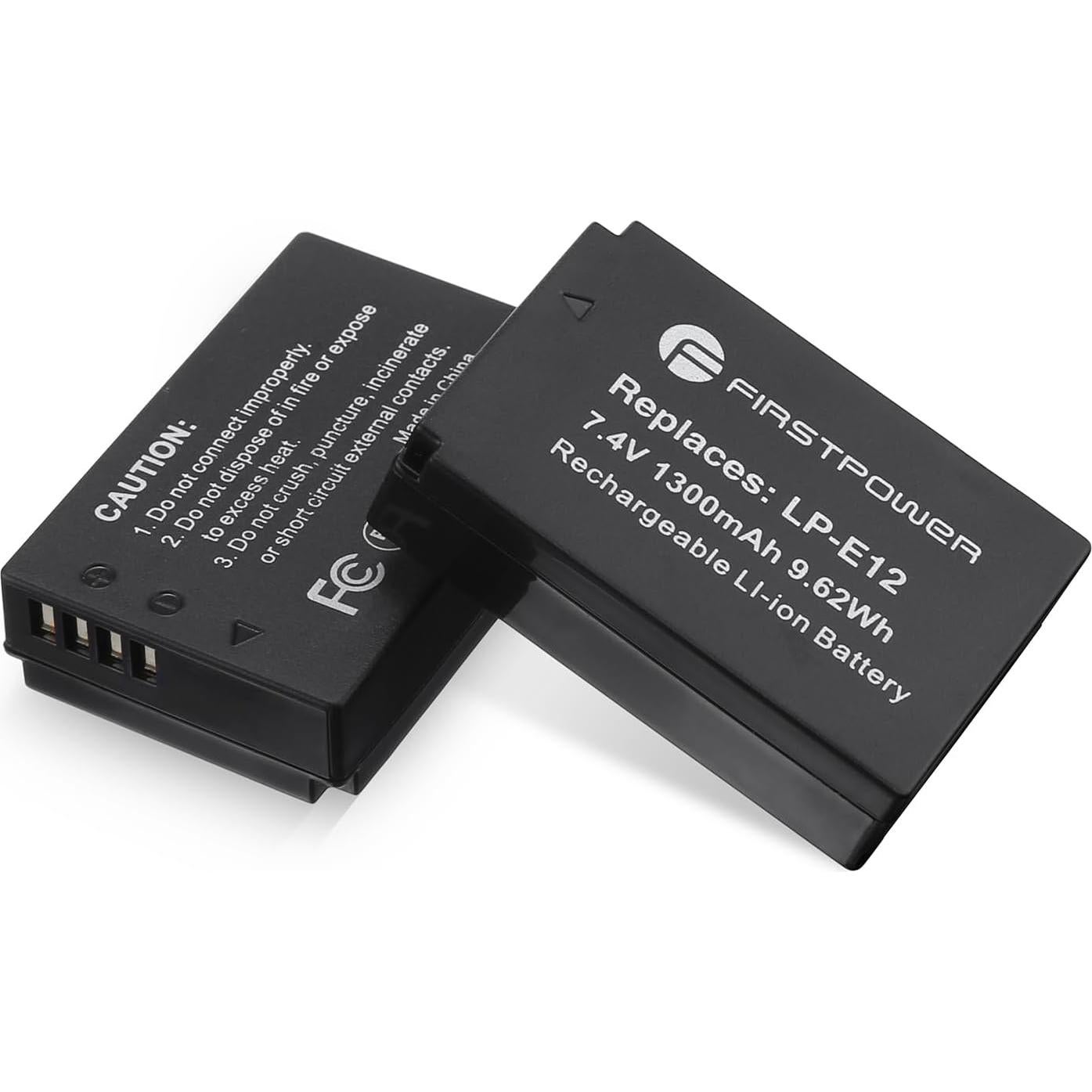 Baterías LP-E12 FirstPower 2 Unidades 1300mAh para Canon