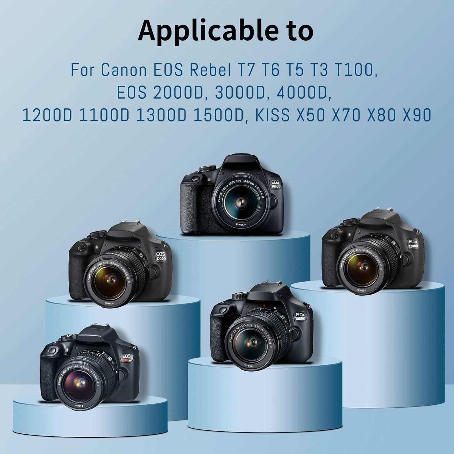 Batería LP-E10 Doble + Cargador USB LED para Canon 1500mAh