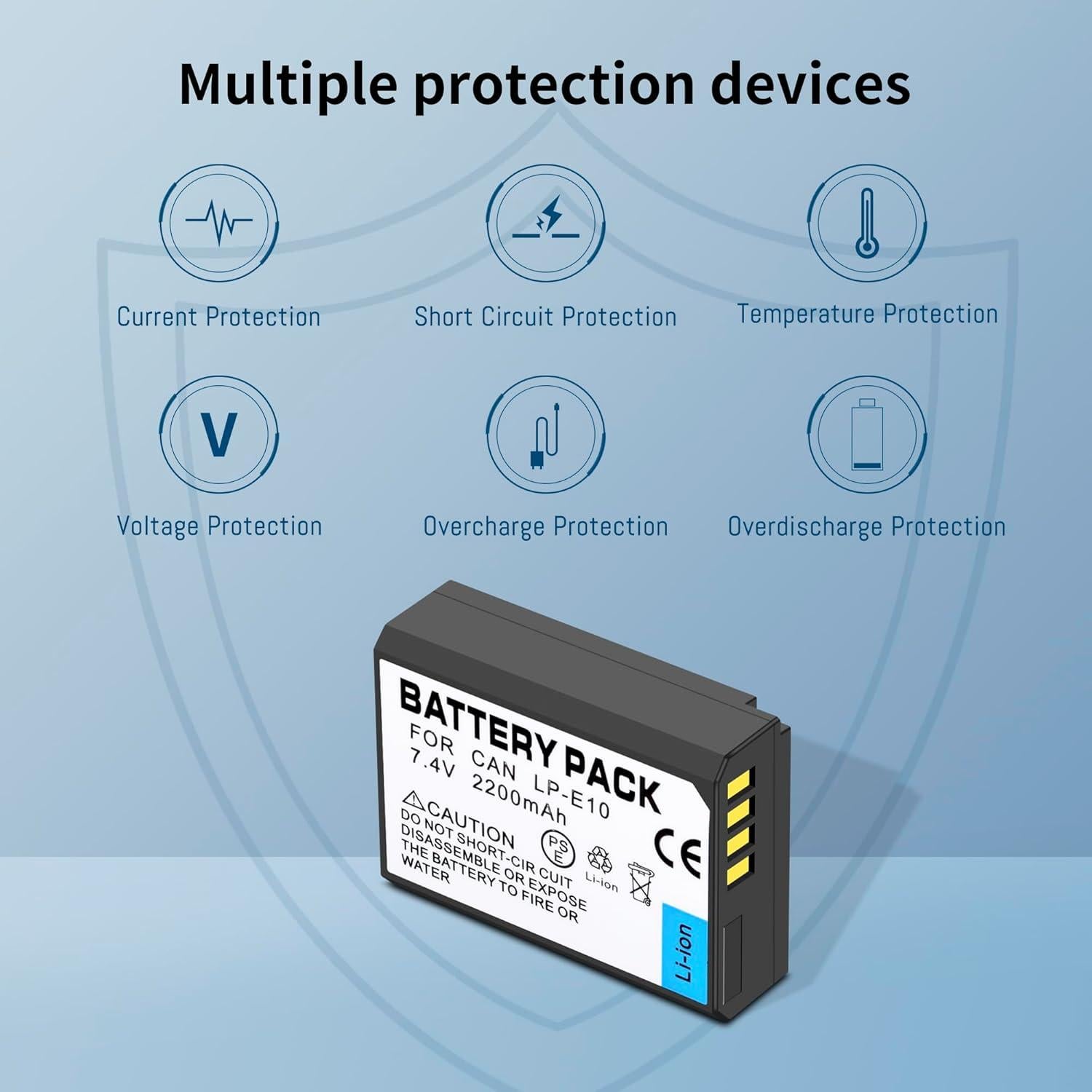 Batería LP-E10 Doble + Cargador USB LED para Canon 1500mAh