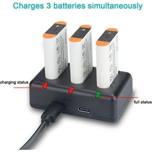 Batería de Reemplazo Sony NP-BX1 Newmowa 3 Unidades + Cargador USB