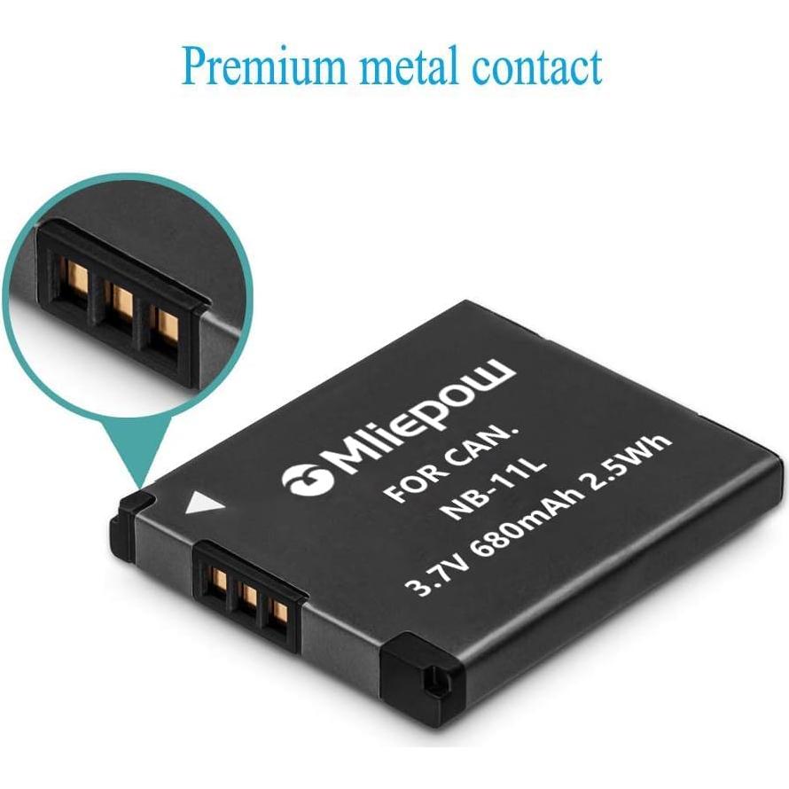 Batería NB-11L y Cargador Mliepow para Canon PowerShot