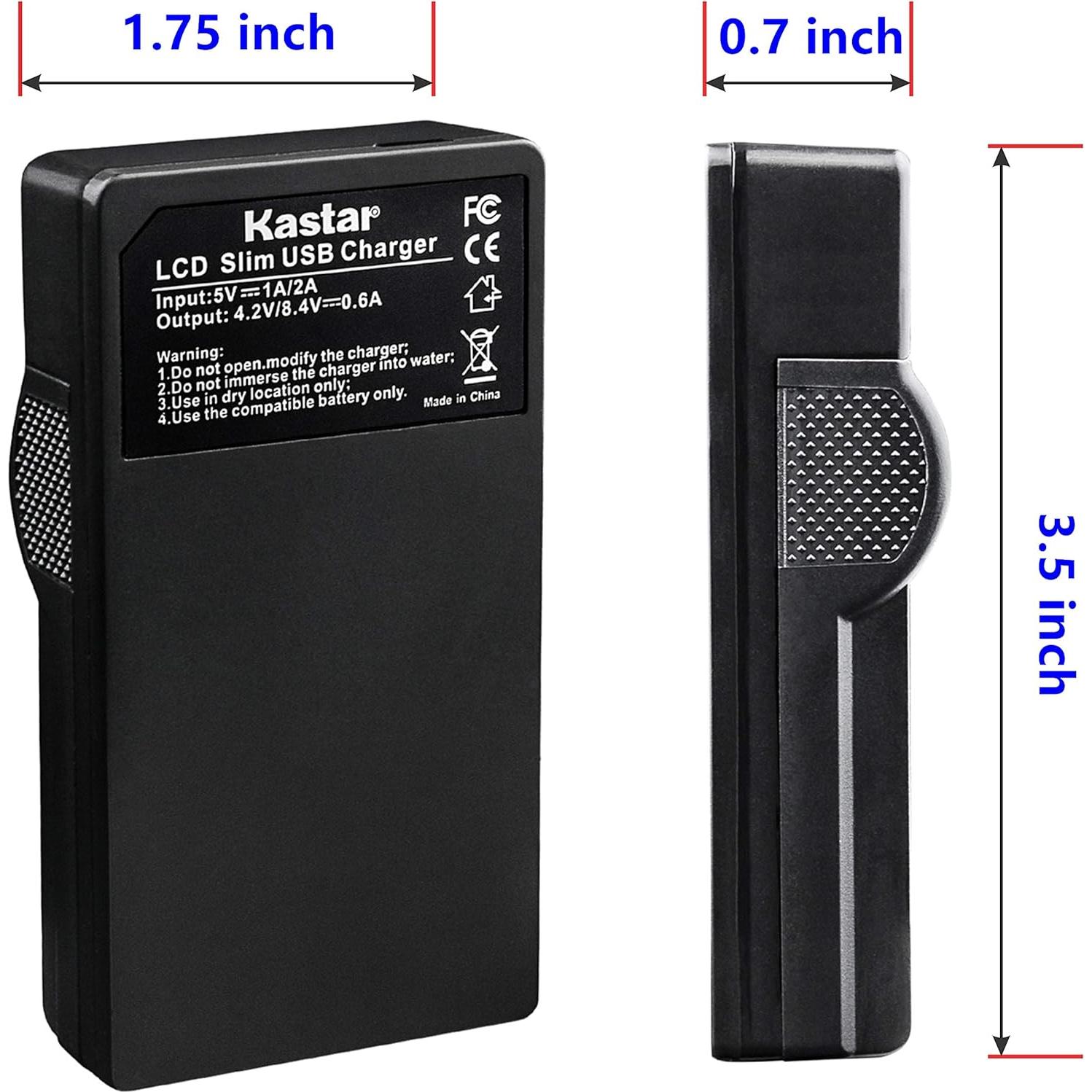 Cargador USB Slim LCD Kastar para Baterías Panasonic CGA-S006