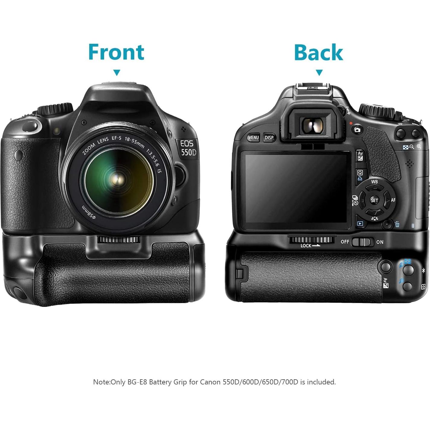 Empuñadura de Batería Neewer BG-E8 para Canon EOS 550D/600D/650D/700D