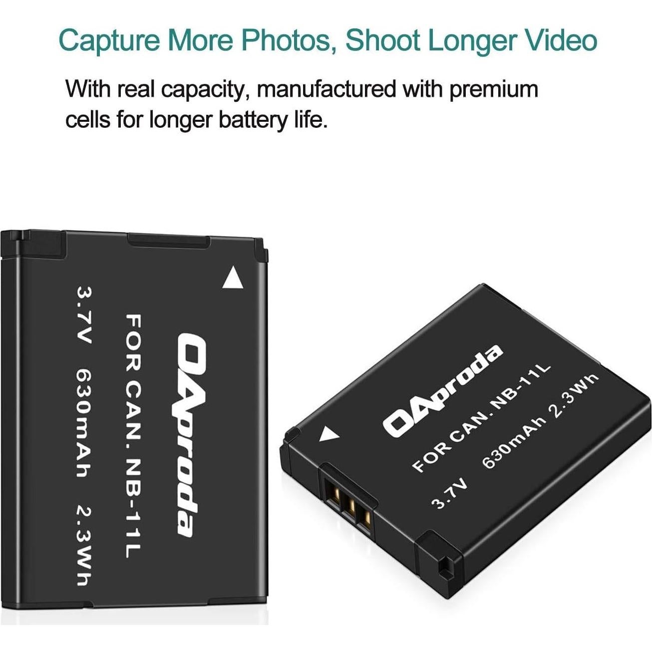 Cargador Rápido y 2 Baterías NB-11L para Canon PowerShot