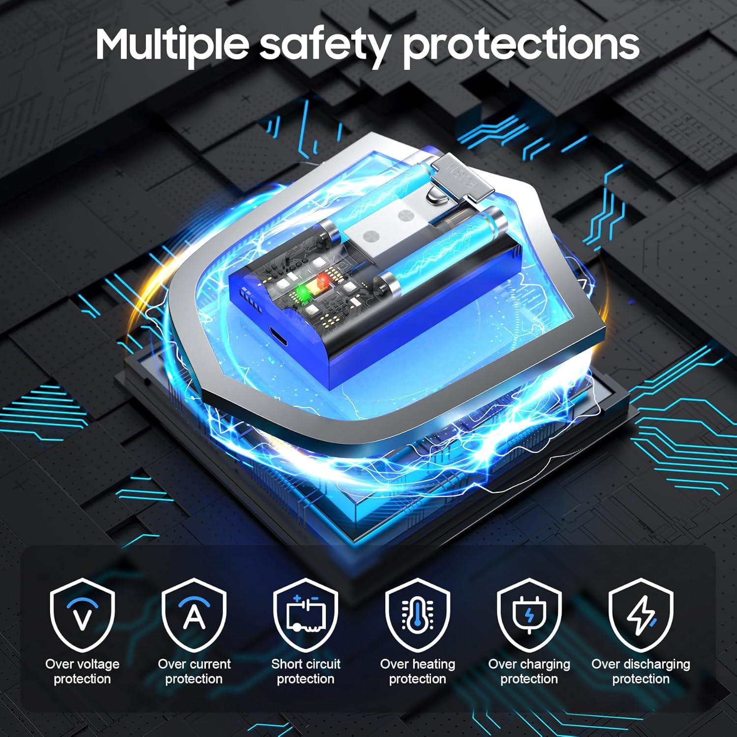 Batería recargable Jsoprtvr para Ring - 2 unidades con cargador LED