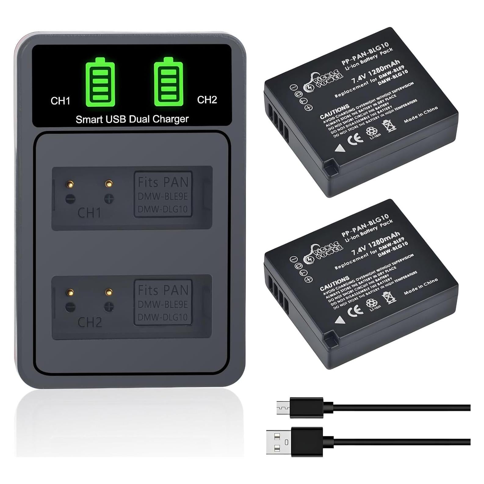 Batería y Cargador Pickle Power DMW-BLG10 para Panasonic