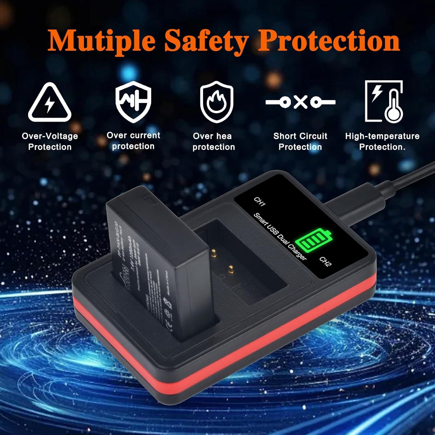 Batería y Cargador Pickle Power DMW-BLG10 para Panasonic