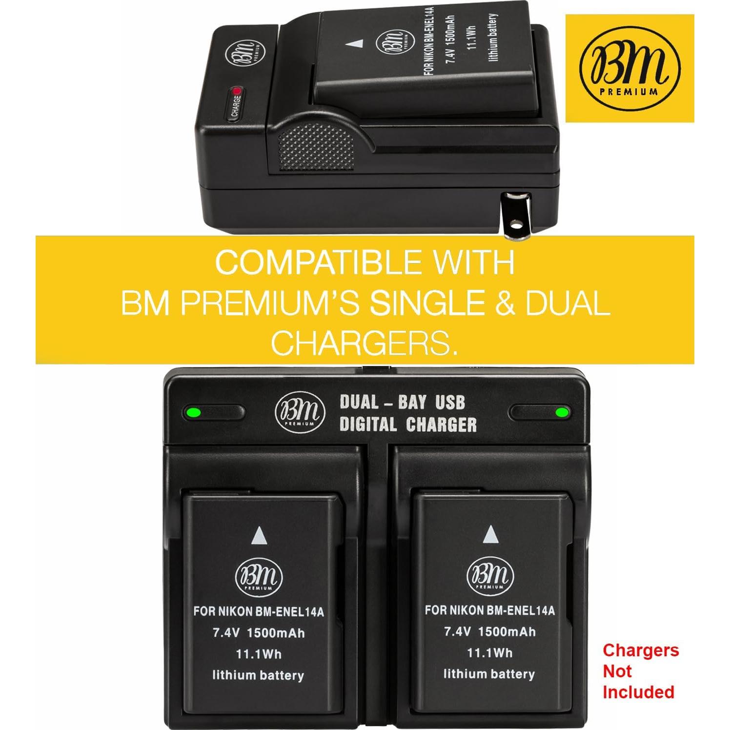 Batería BM Premium EN-EL14A para cámaras Nikon 1500 mAh