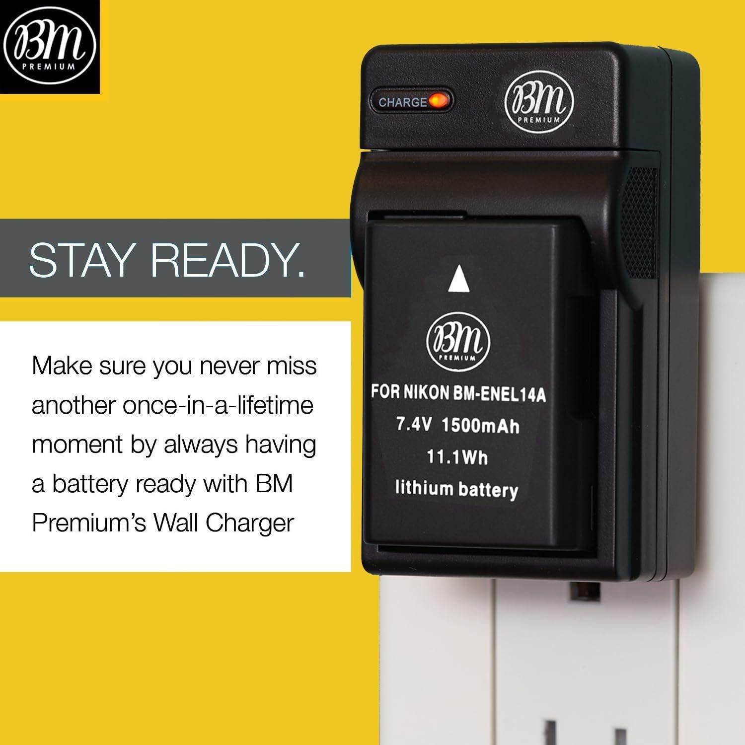 Batería y Cargador BM Premium EN-EL14A para Nikon DSLR