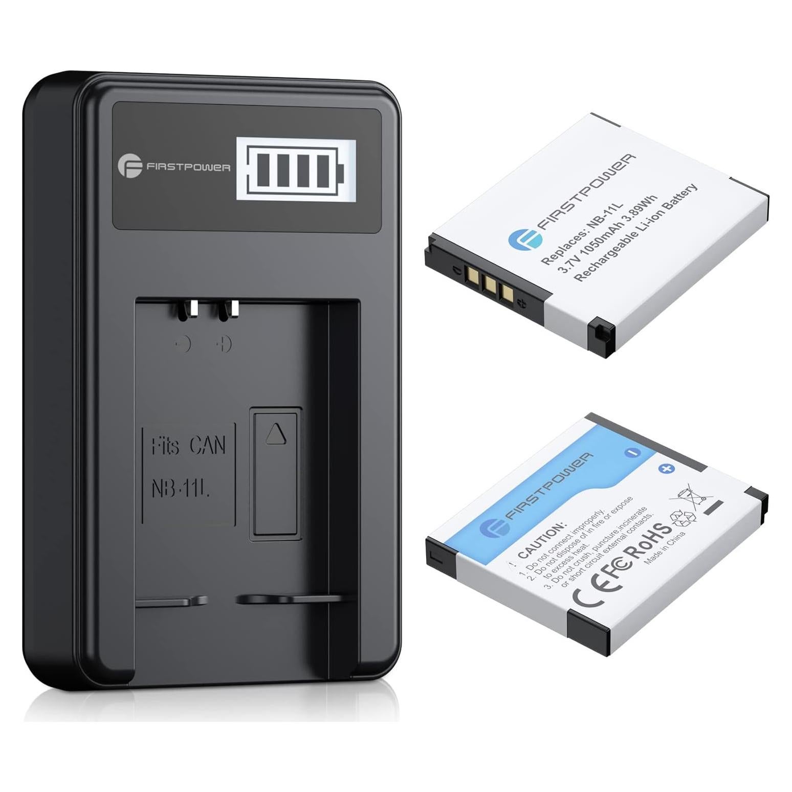 Batería y Cargador USB FirstPower NB-11L para Canon PowerShot