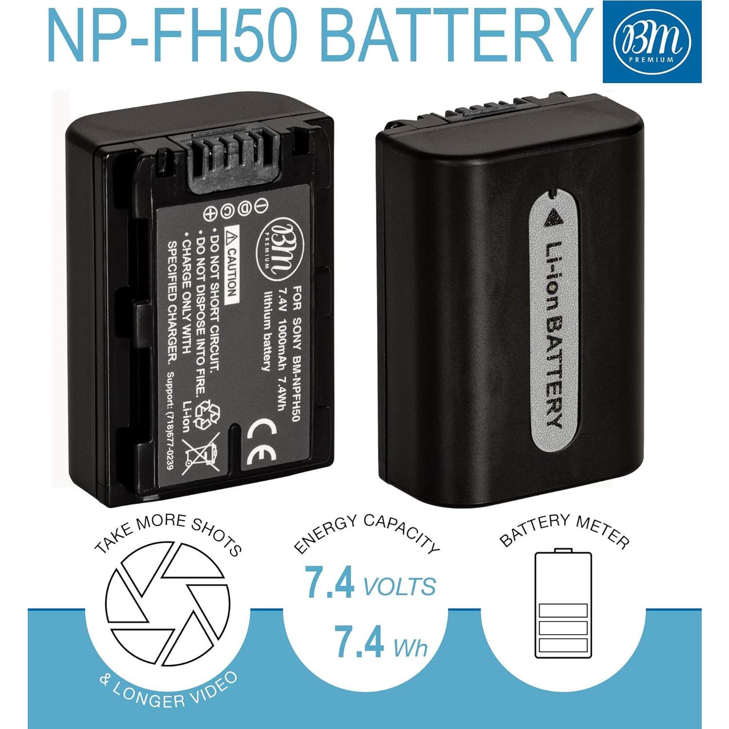 Batería de Reemplazo Kastar NP-FH50 para Sony 1000mAh