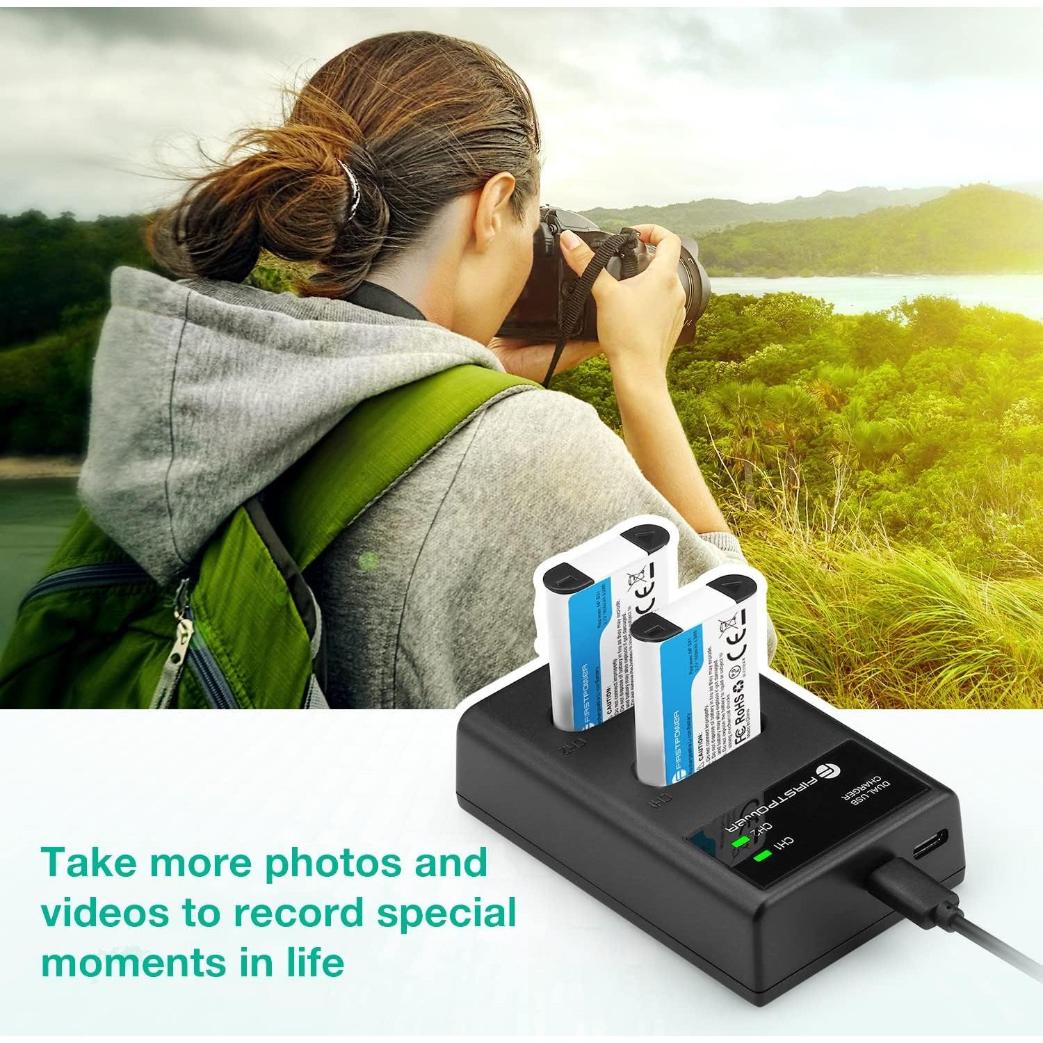 Batería FirstPower NP-BX1 Doble + Cargador USB para Sony