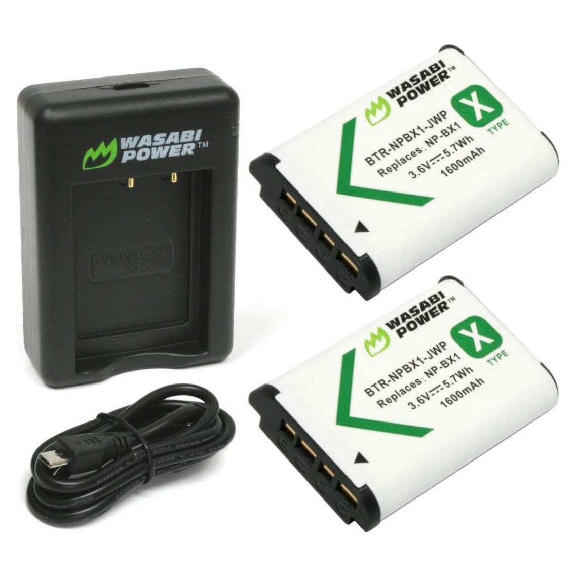 Kit de Baterías Wasabi Power NP-BX1 y Cargador USB Dual