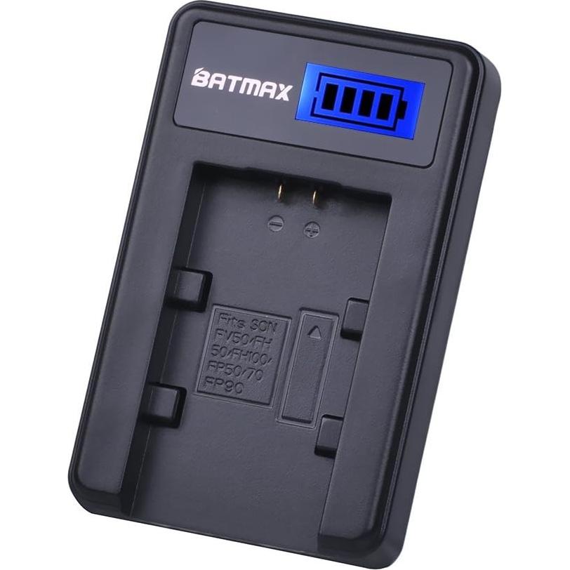 Batería Batmax NP-FH50 1100mAh + Cargador USB LCD para Sony
