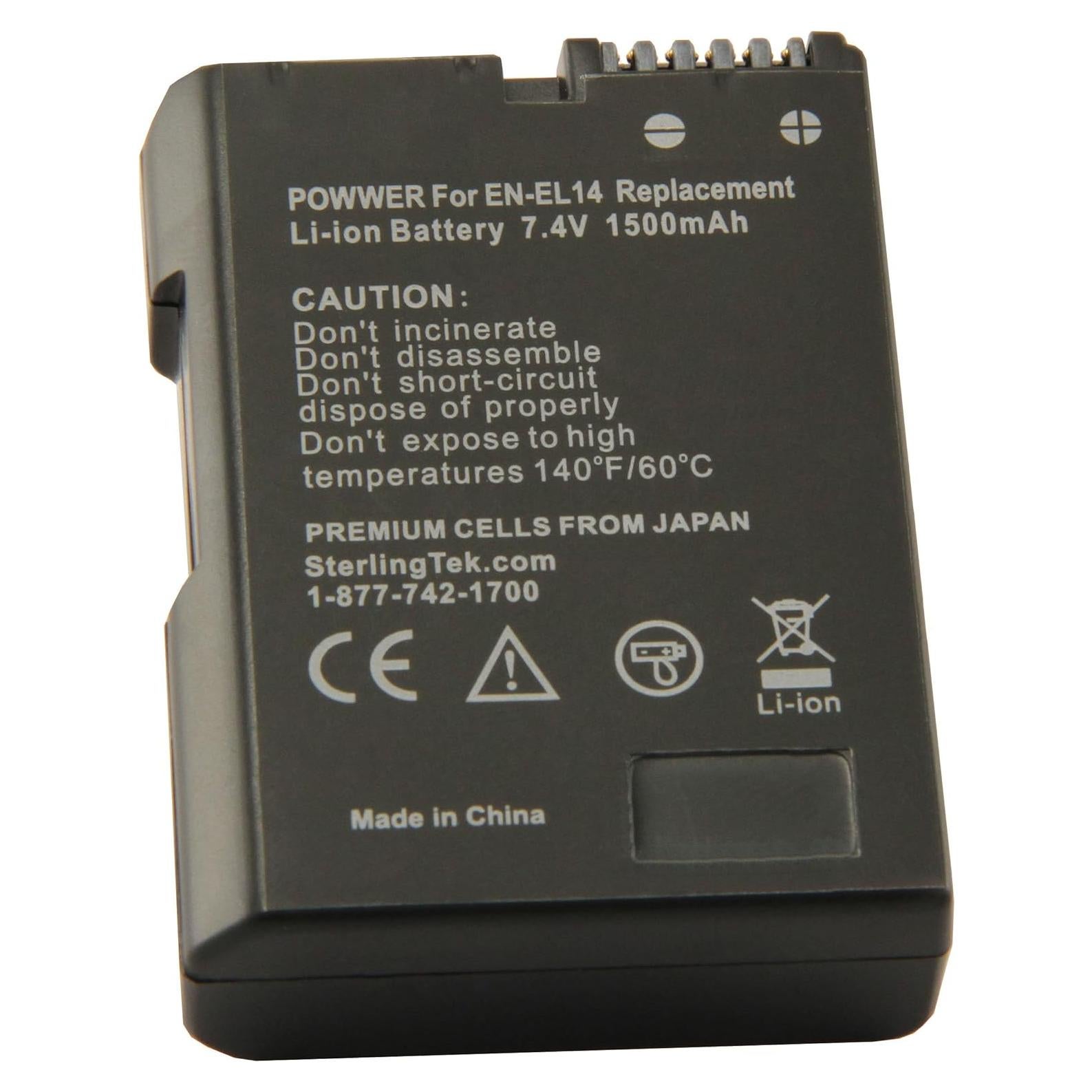 Batería STK EN-EL14 para Nikon D3100 D3200 D3300 D3400