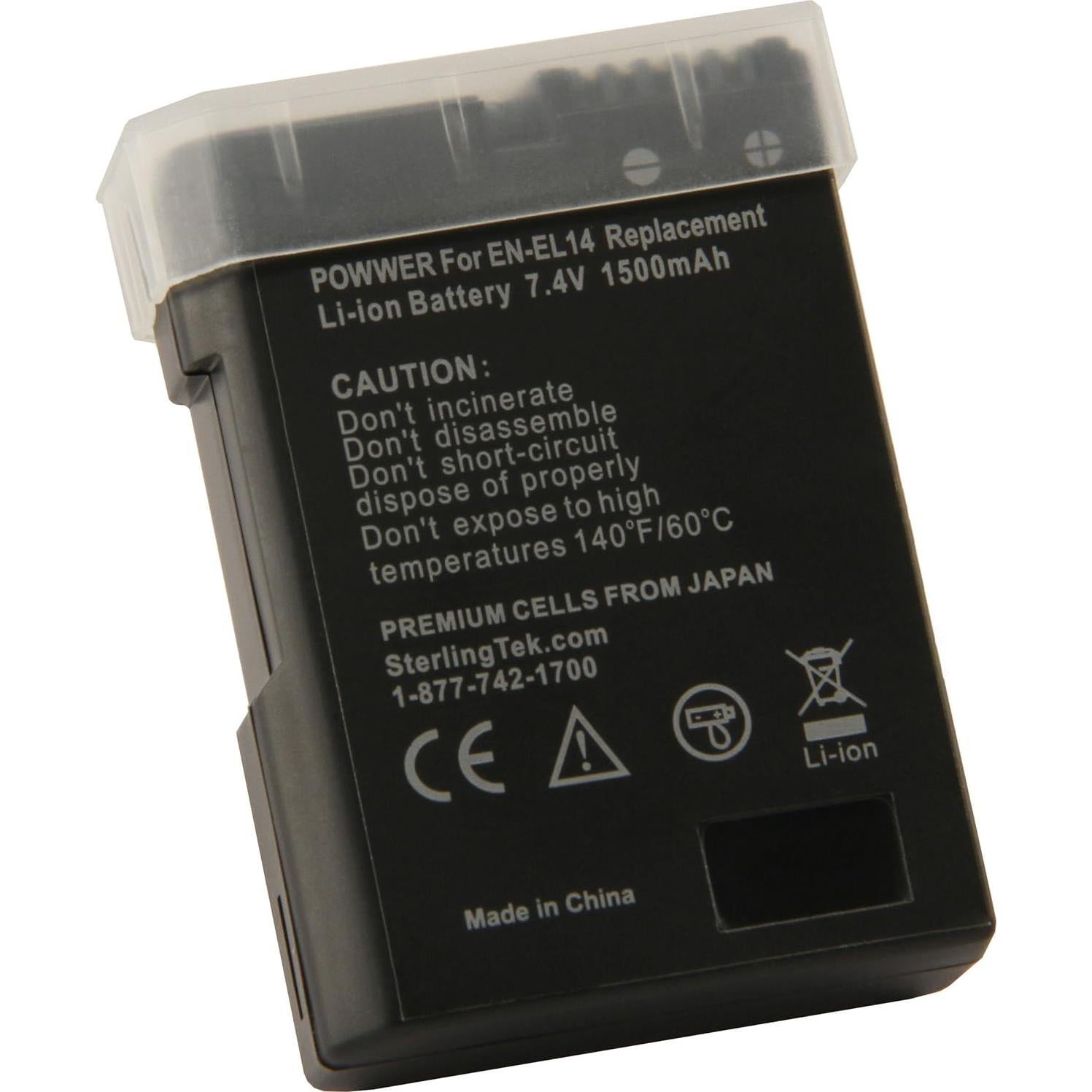 Batería STK EN-EL14 para Nikon D3100 D3200 D3300 D3400