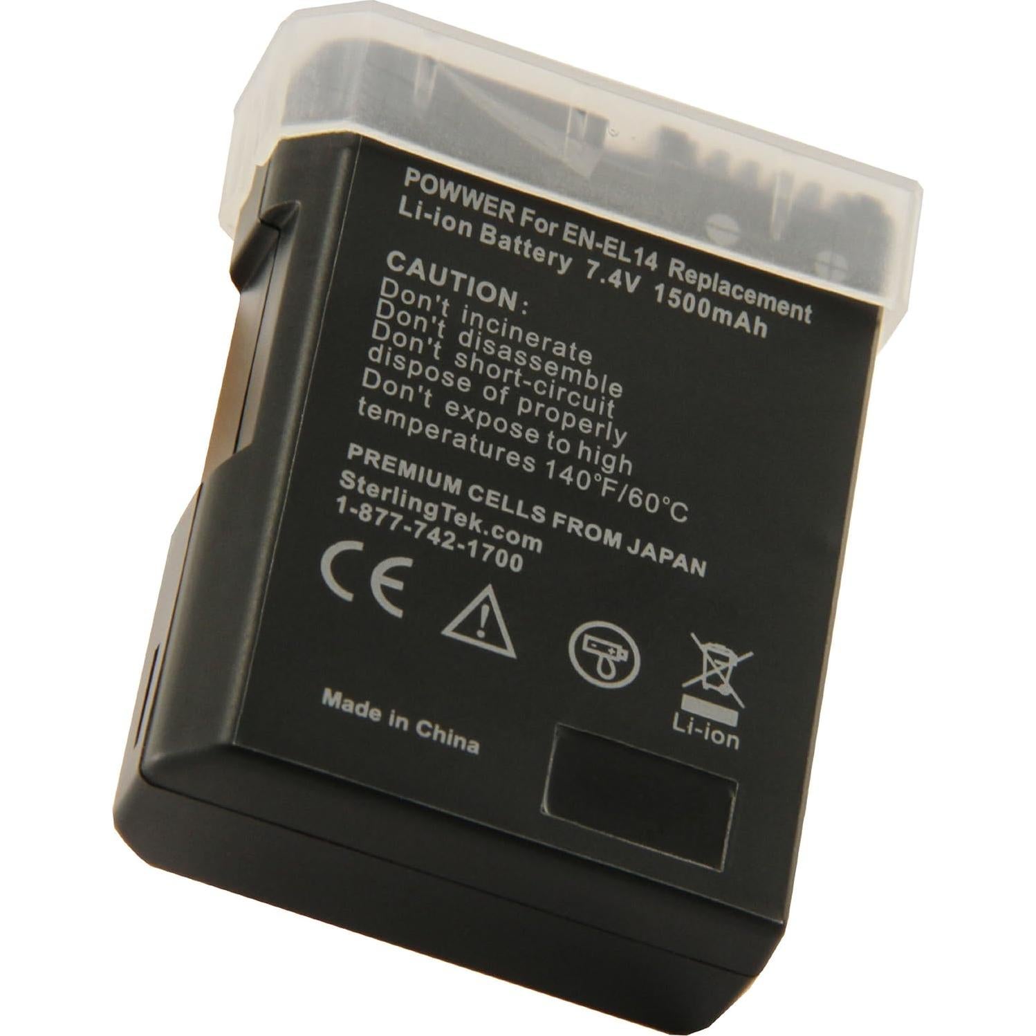 Batería STK EN-EL14 para Nikon D3100 D3200 D3300 D3400