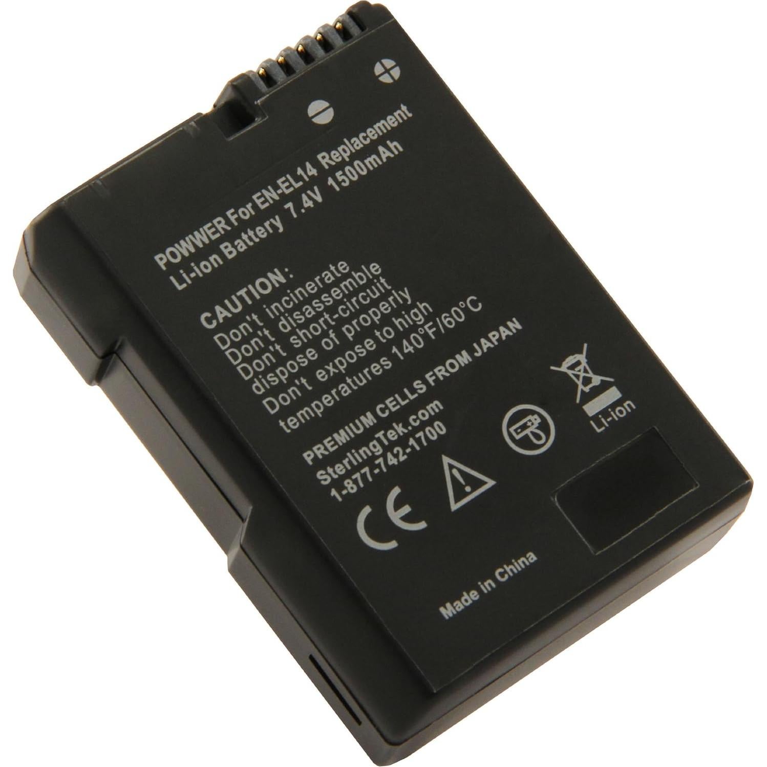 Batería STK EN-EL14 para Nikon D3100 D3200 D3300 D3400