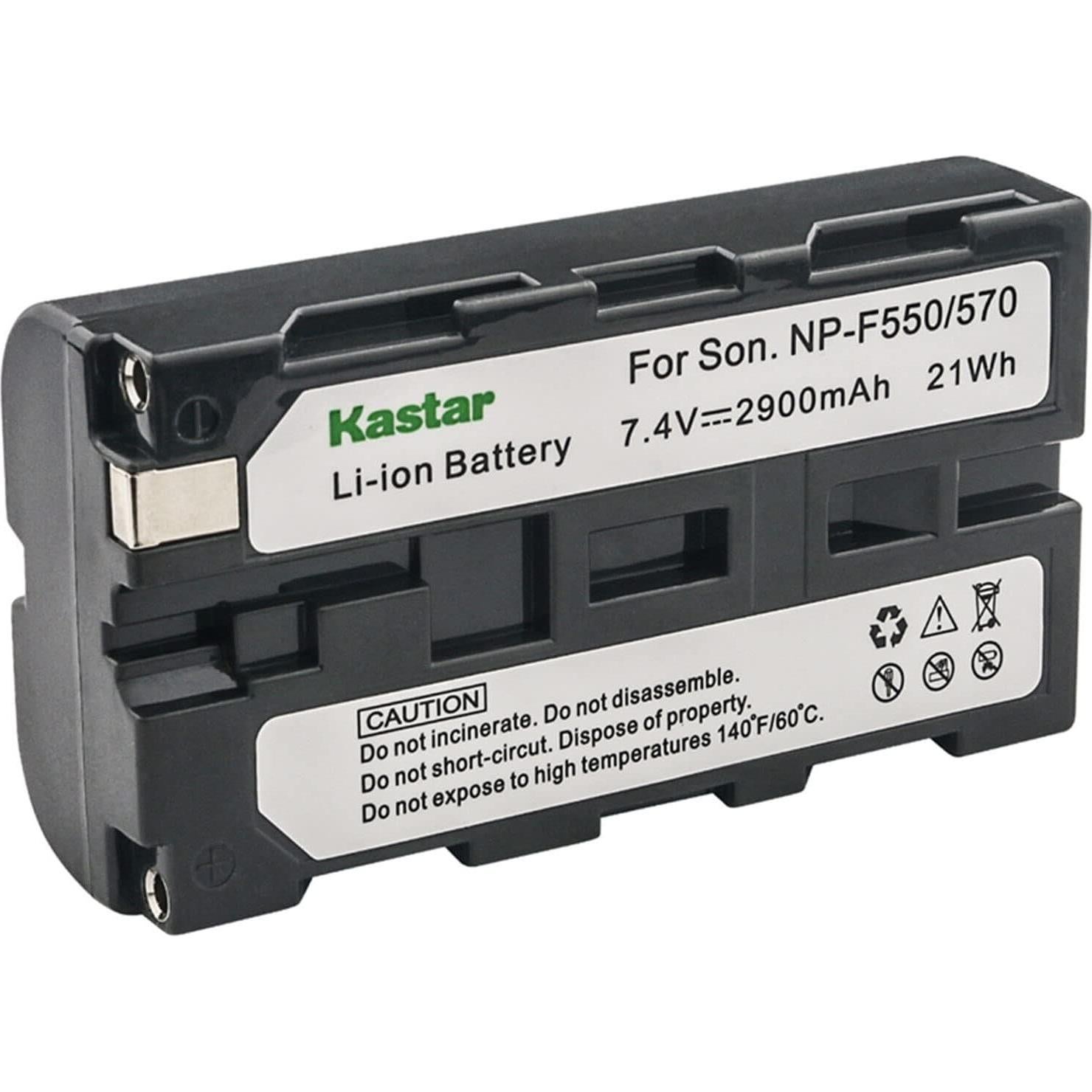 Batería y Cargador Kastar NP-F550 NP-F570 para Monitores DSLR