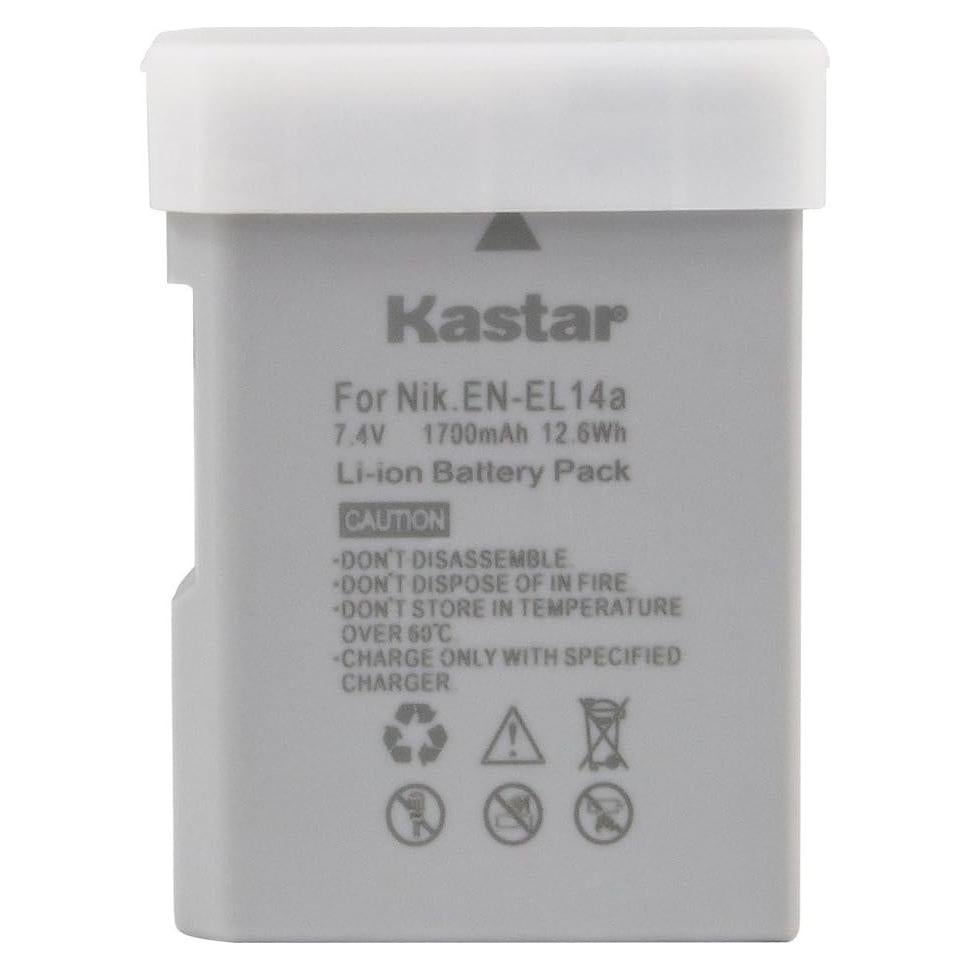 Batería Kastar EN-EL14a para Nikon D3100 D3200 D3300 D3400