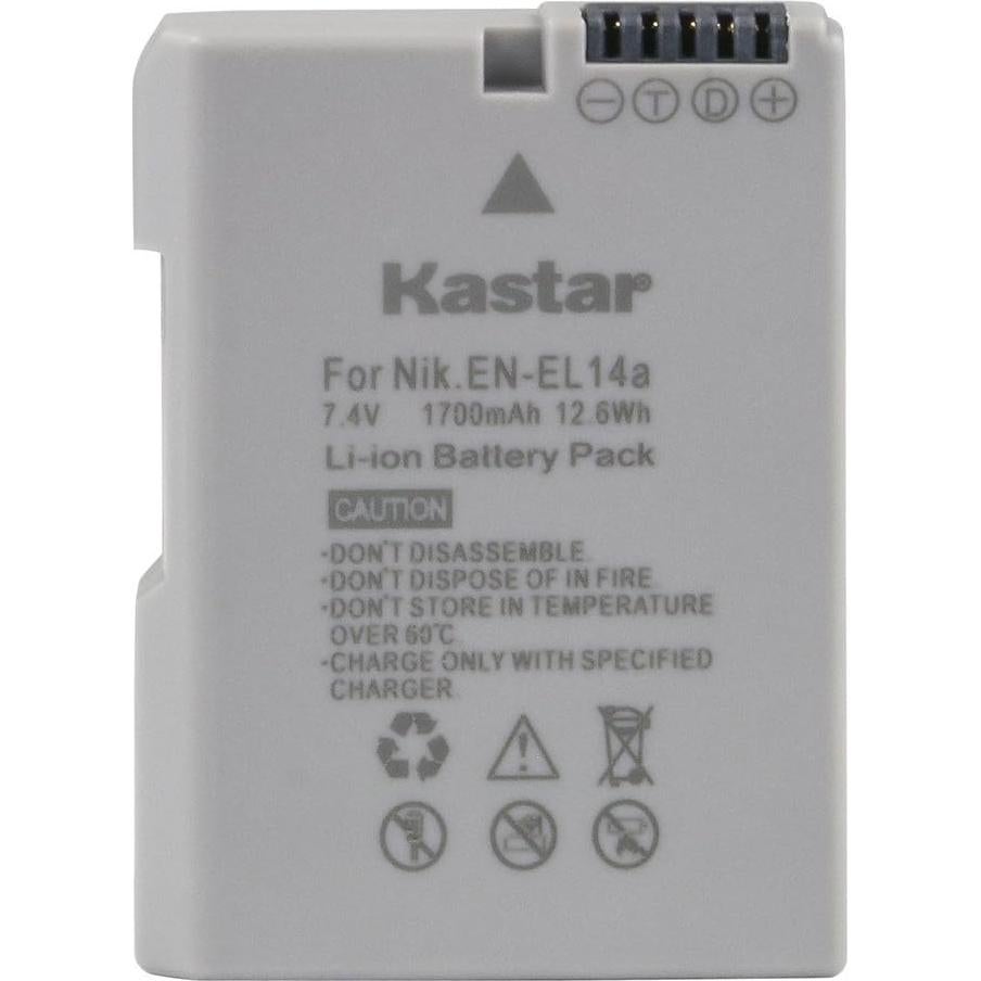 Batería Kastar EN-EL14a para Nikon D3100 D3200 D3300 D3400
