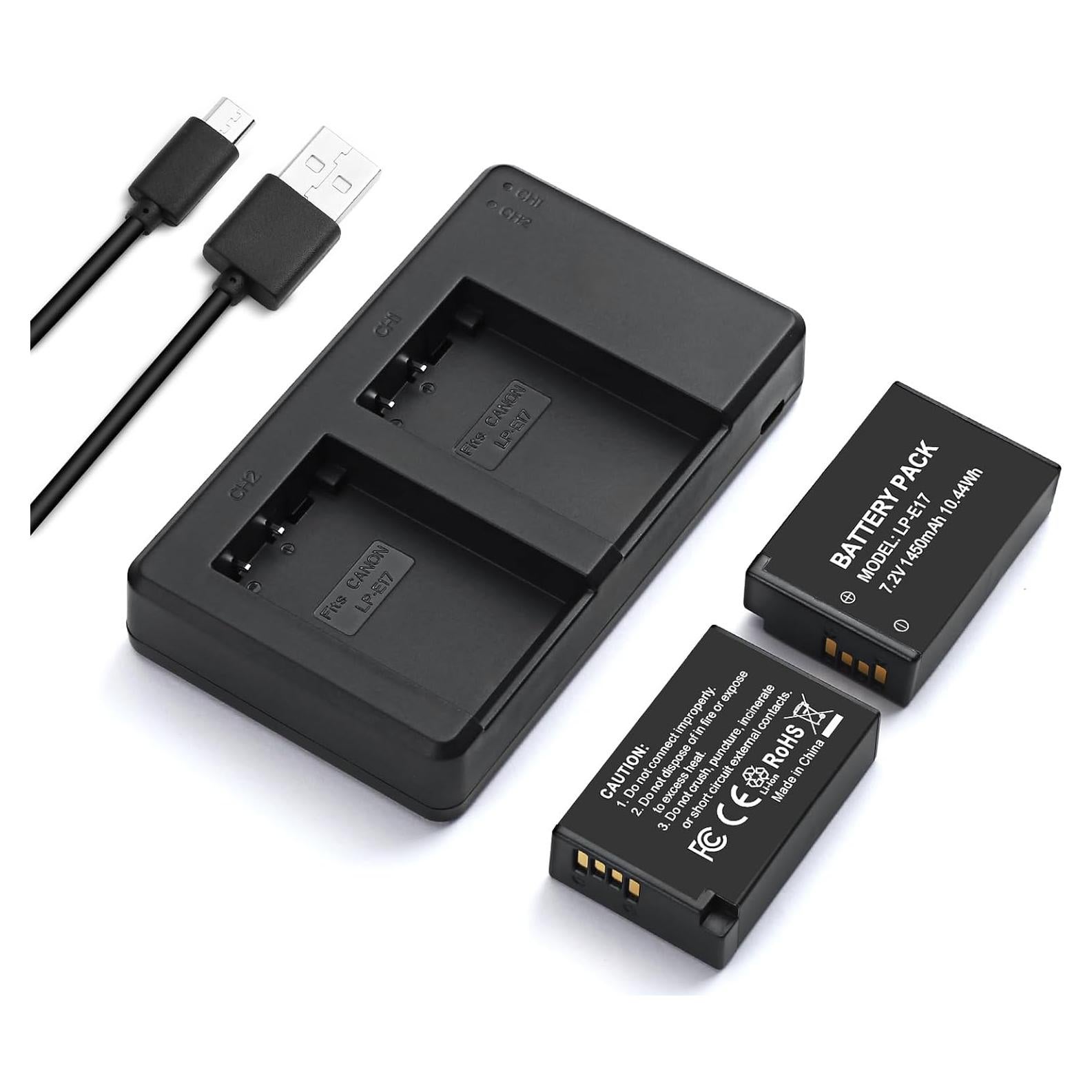 Paquete de Batería LP-E17 + Cargador USB Doble Dutyone