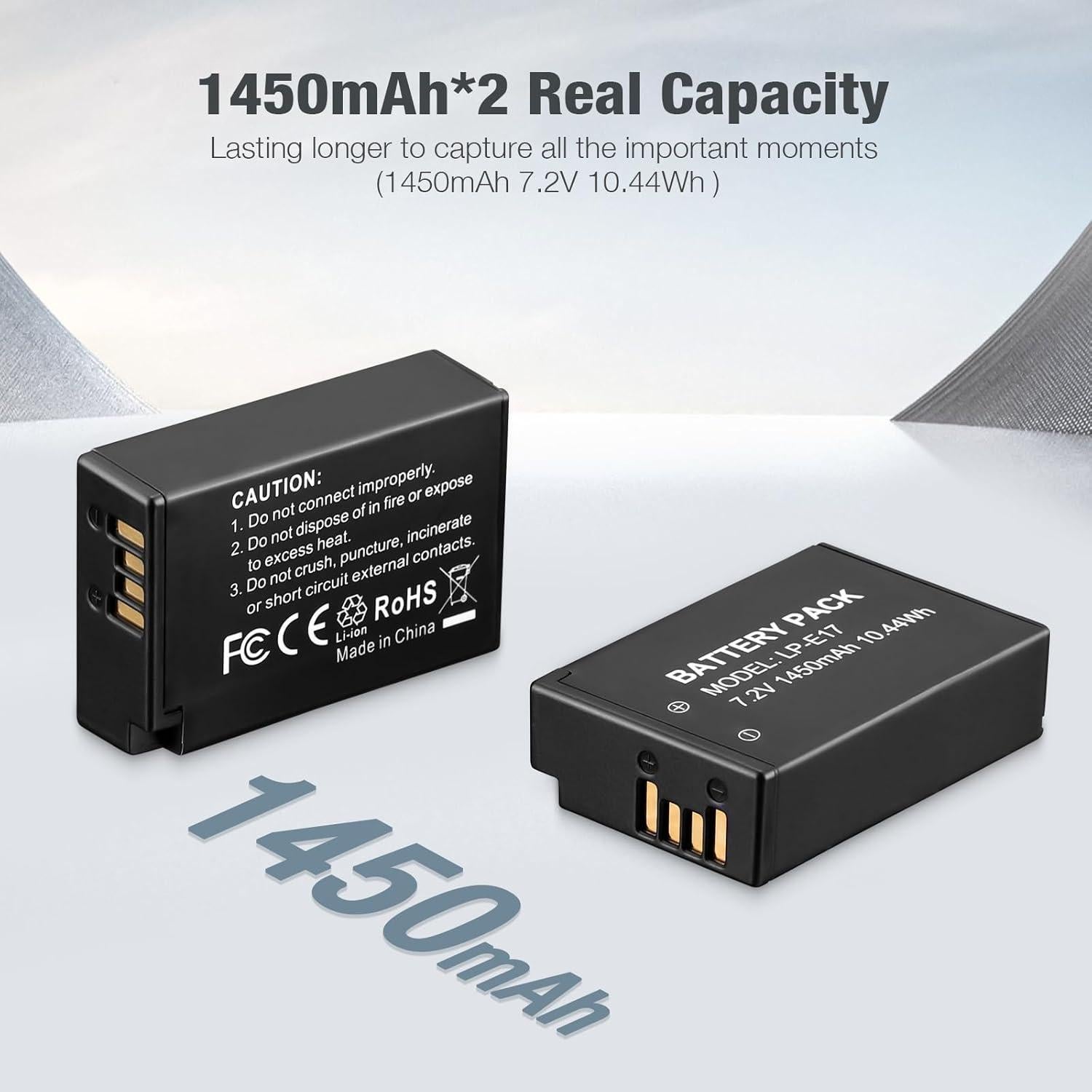 Paquete de Batería LP-E17 + Cargador USB Doble Dutyone