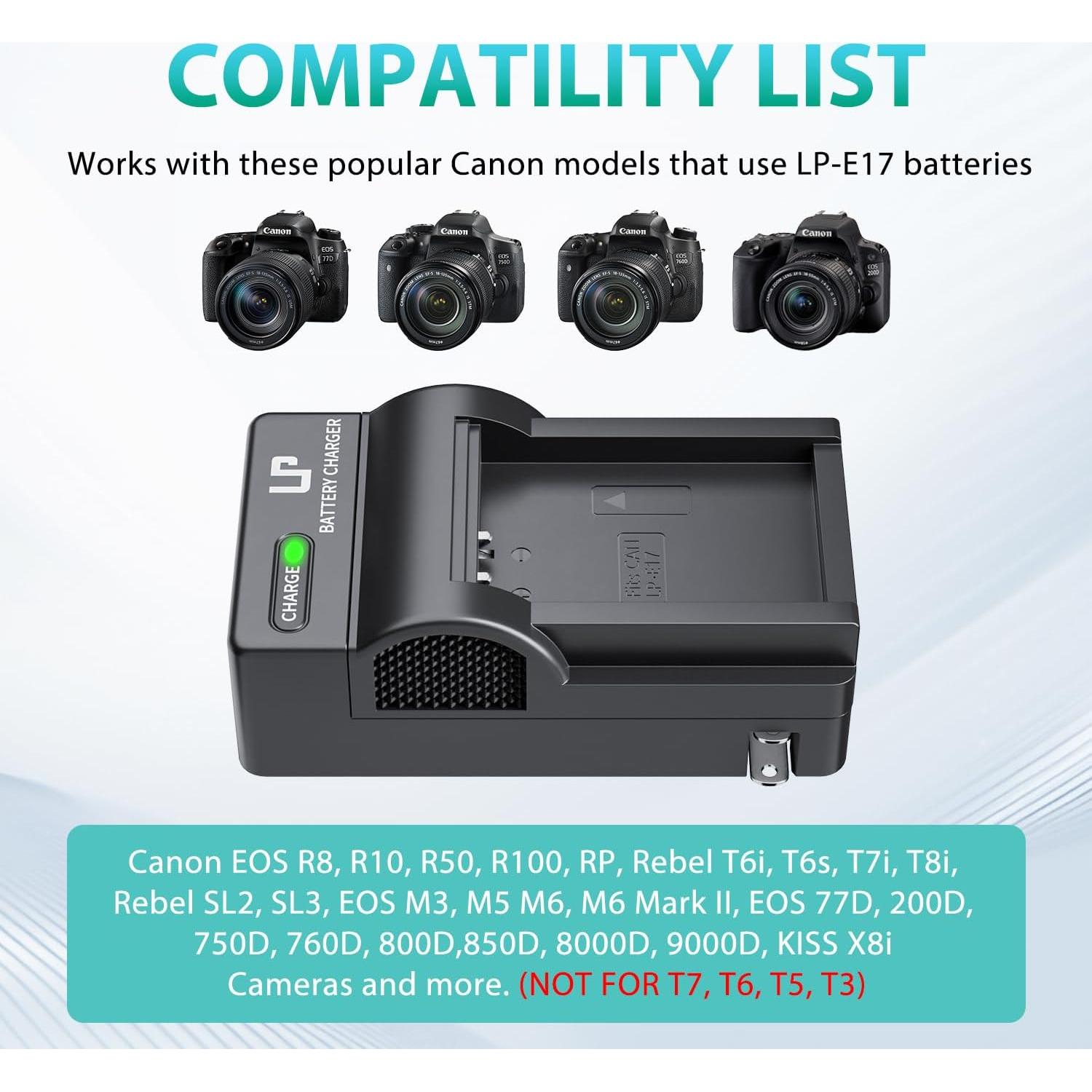 Cargador de Batería LP LP-E17 Compatible Canon DSLR