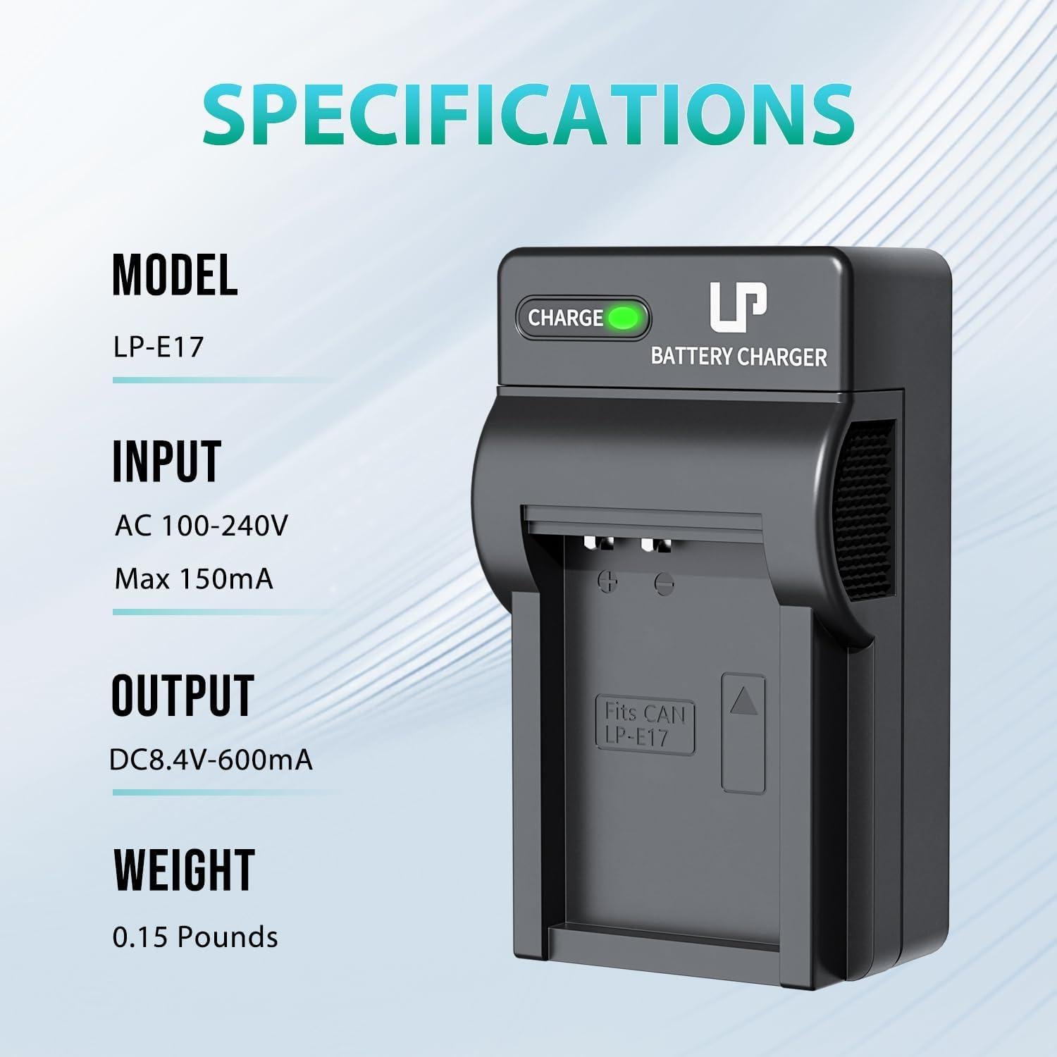 Cargador de Batería LP LP-E17 Compatible Canon DSLR