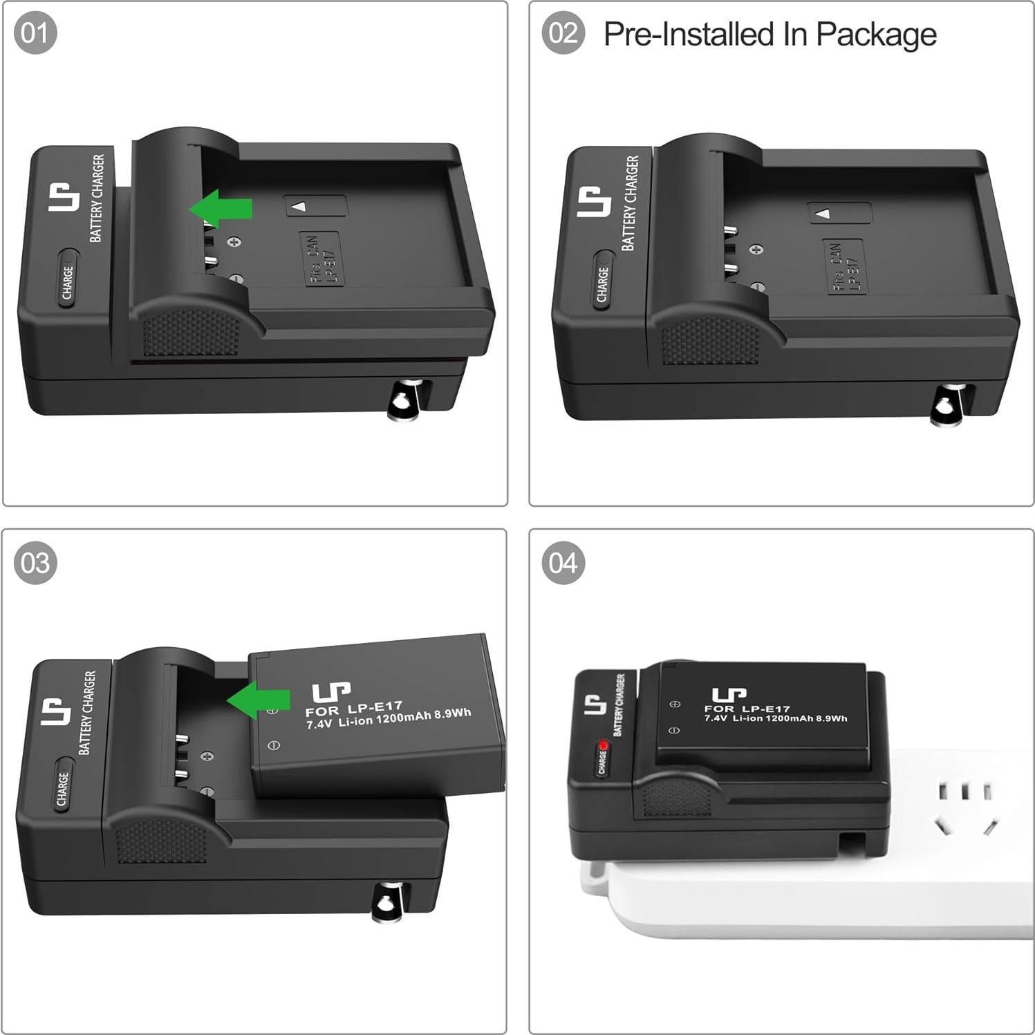 Cargador de Batería LP LP-E17 Compatible Canon DSLR