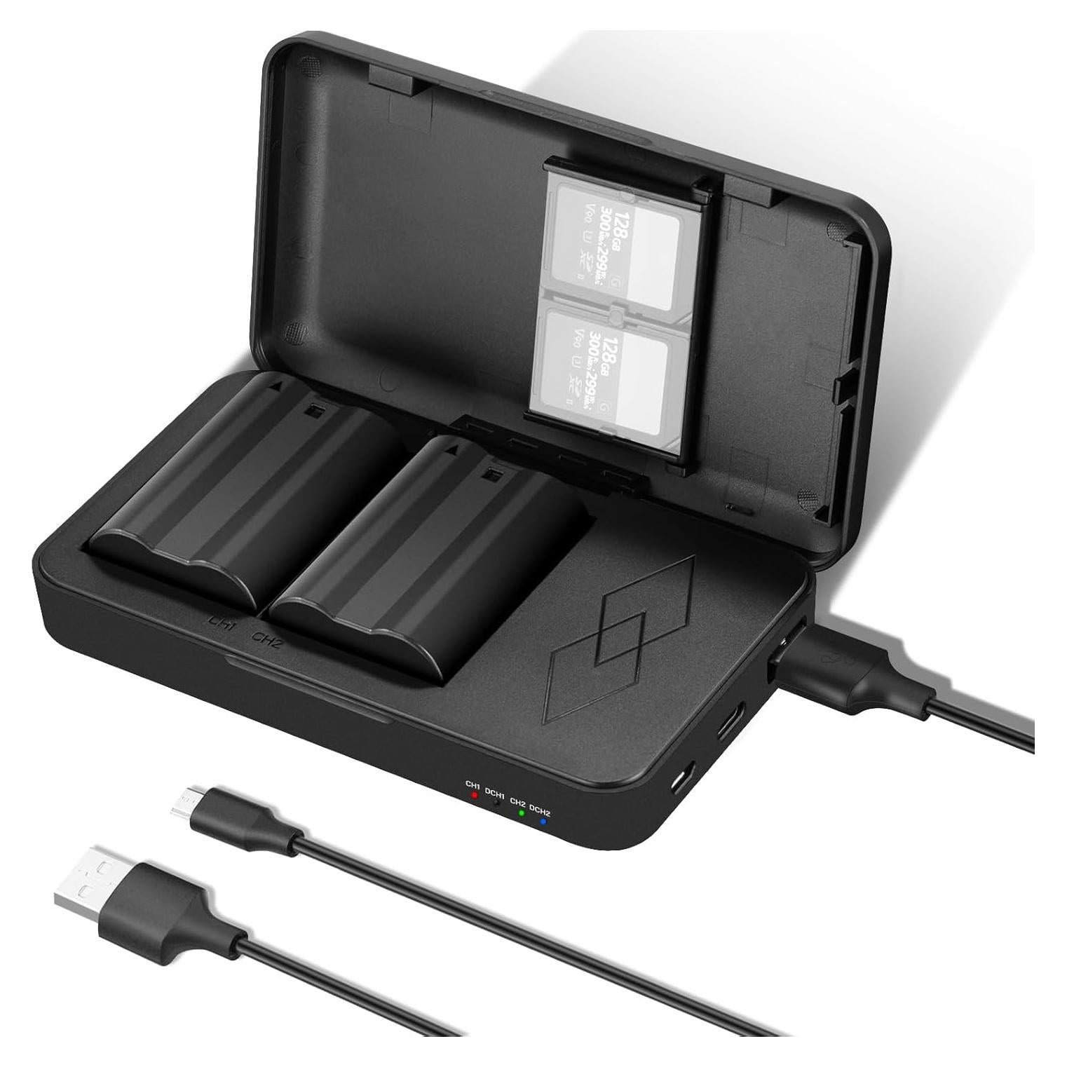 Conjunto Batería y Cargador NEEWER EN-EL15c 2400mAh Doble Canal