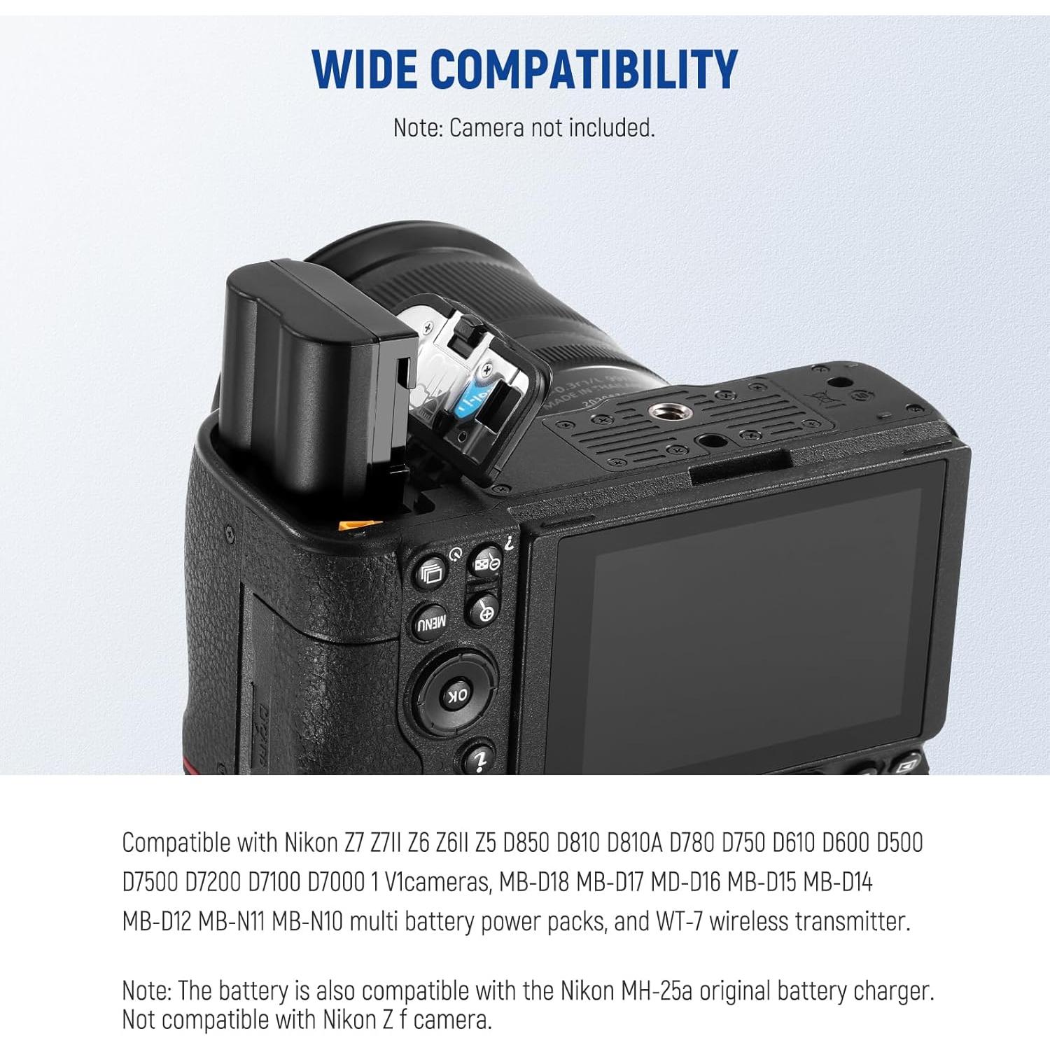 Conjunto Batería y Cargador NEEWER EN-EL15c 2400mAh Doble Canal